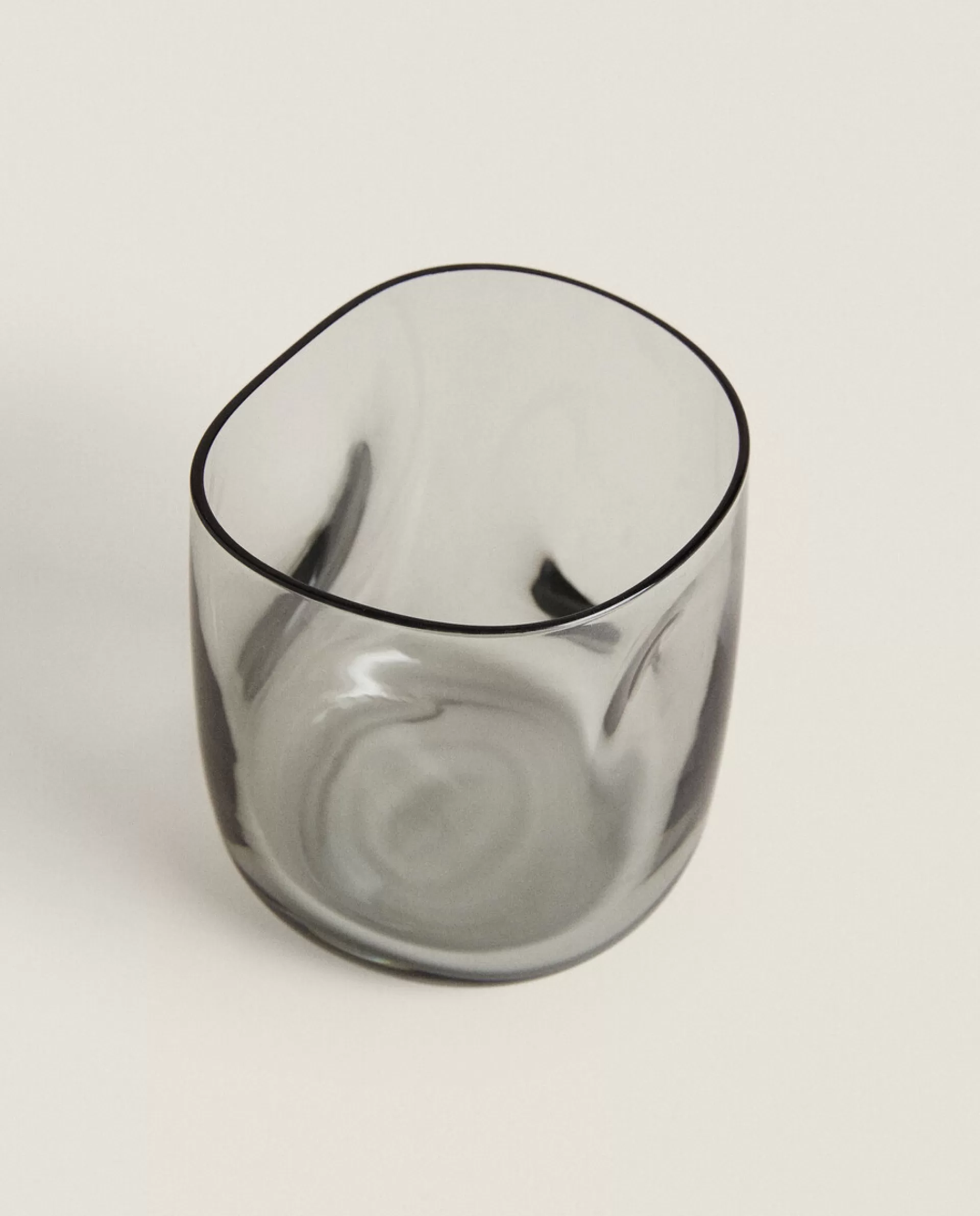 ZARA Home Irregular Glass Tumbler Grey/Blue Sale