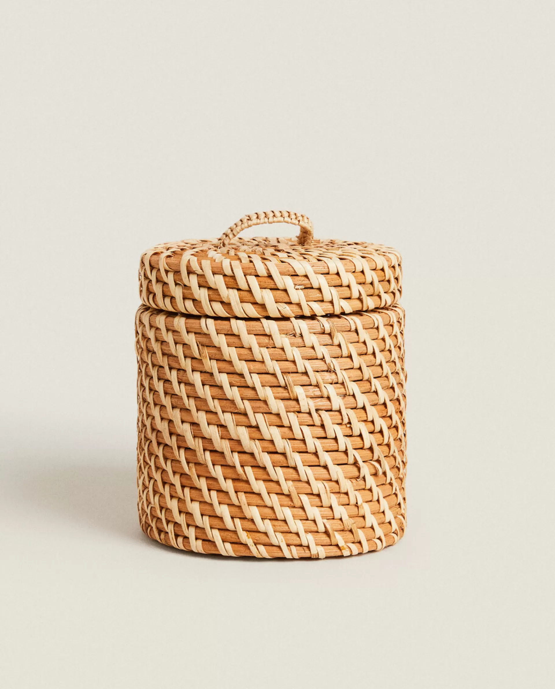 ZARA Home Kids' Rattan Hamper With Lid Natural Colour Cheap