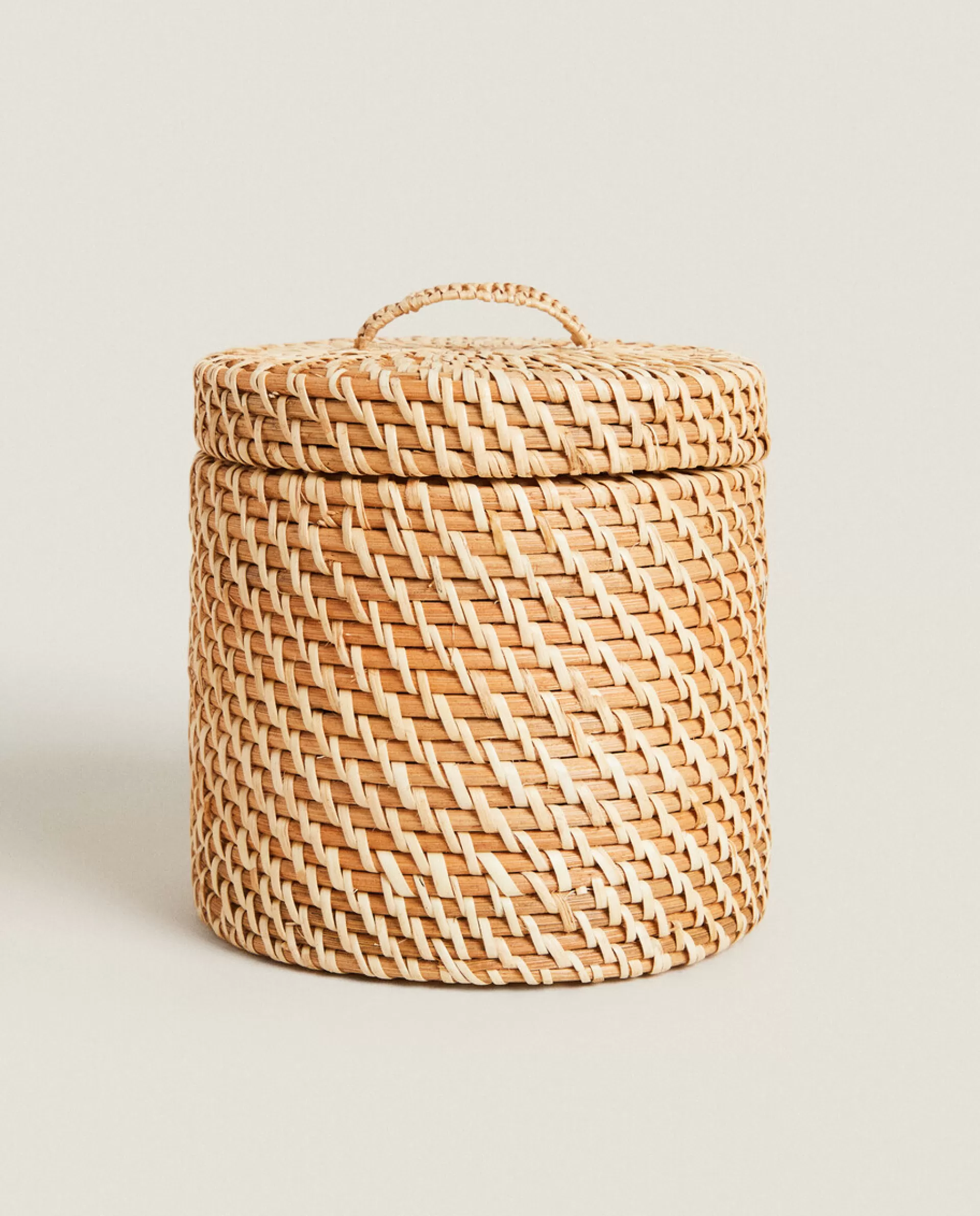 ZARA Home Kids' Rattan Hamper With Lid Natural Colour Fashion