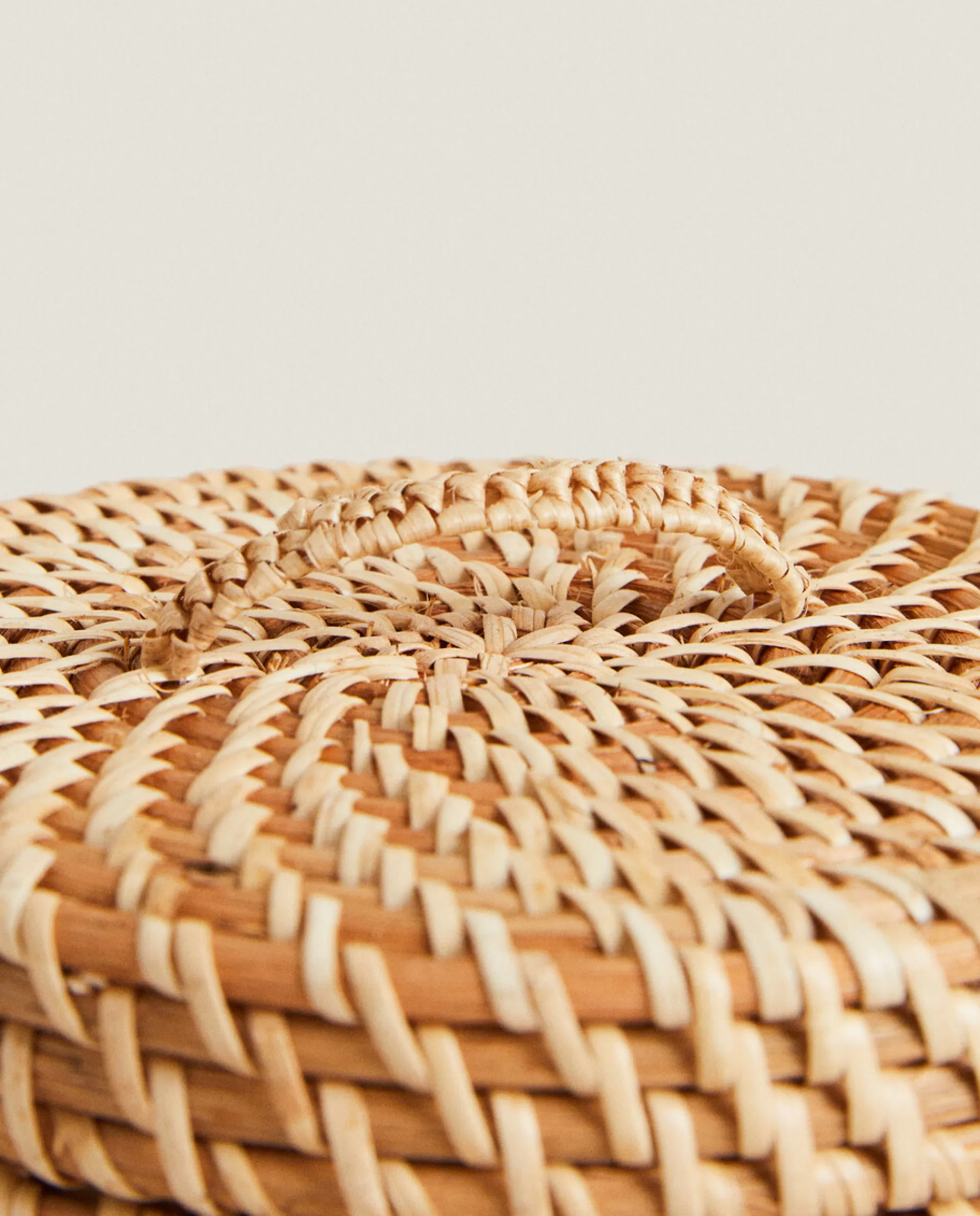 ZARA Home Kids' Rattan Hamper With Lid Natural Colour Fashion