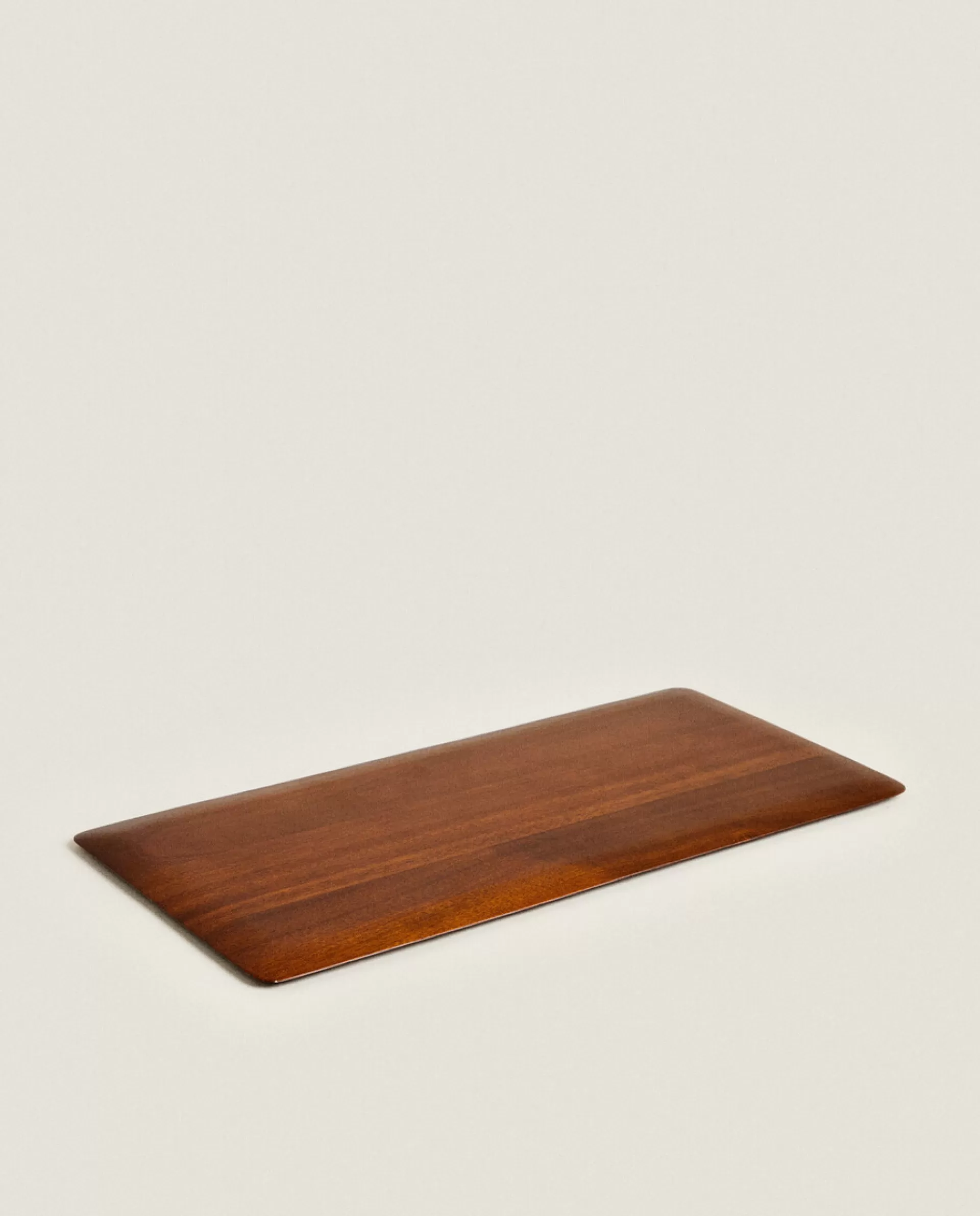 ZARA Home Large Flat Wood Tray Natural Colour Discount
