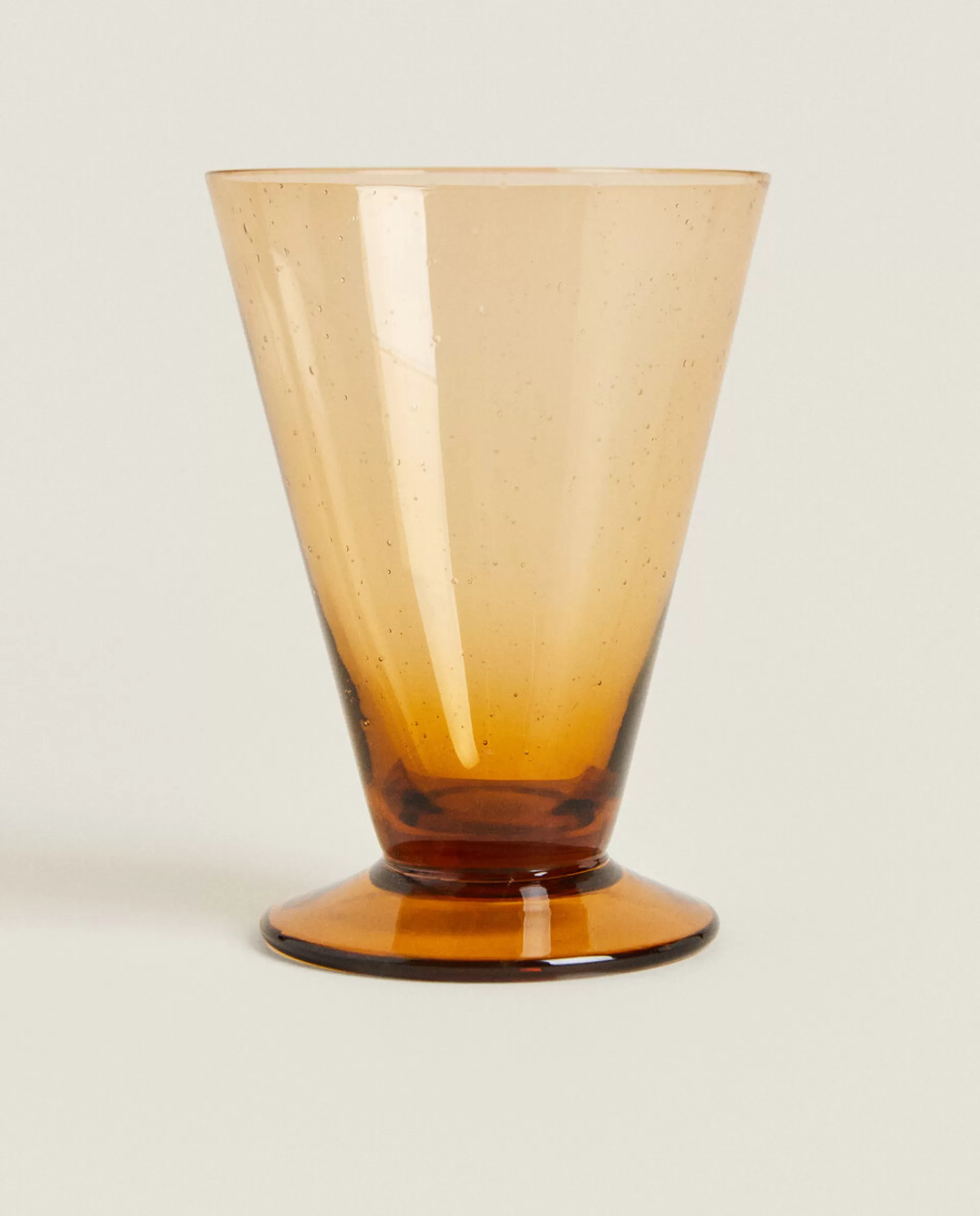 ZARA Home Large Glass With Bubbles Taupe Best