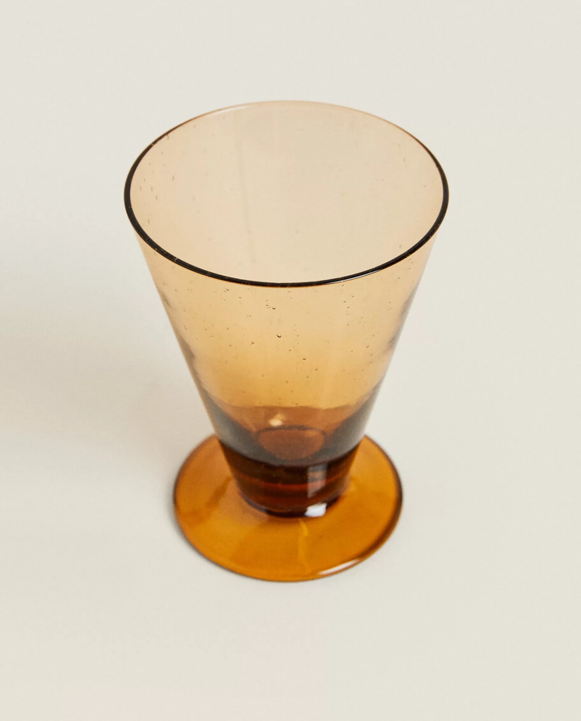 ZARA Home Large Glass With Bubbles Taupe Best