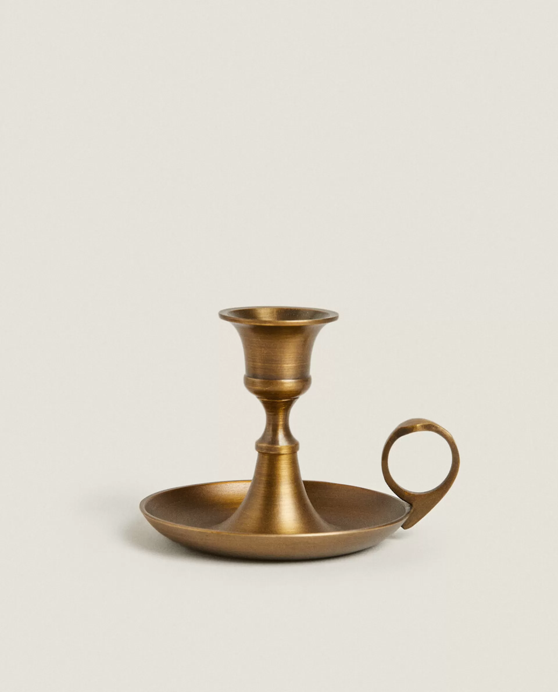 ZARA Home Large Golden Candlestick Gold-T Fashion