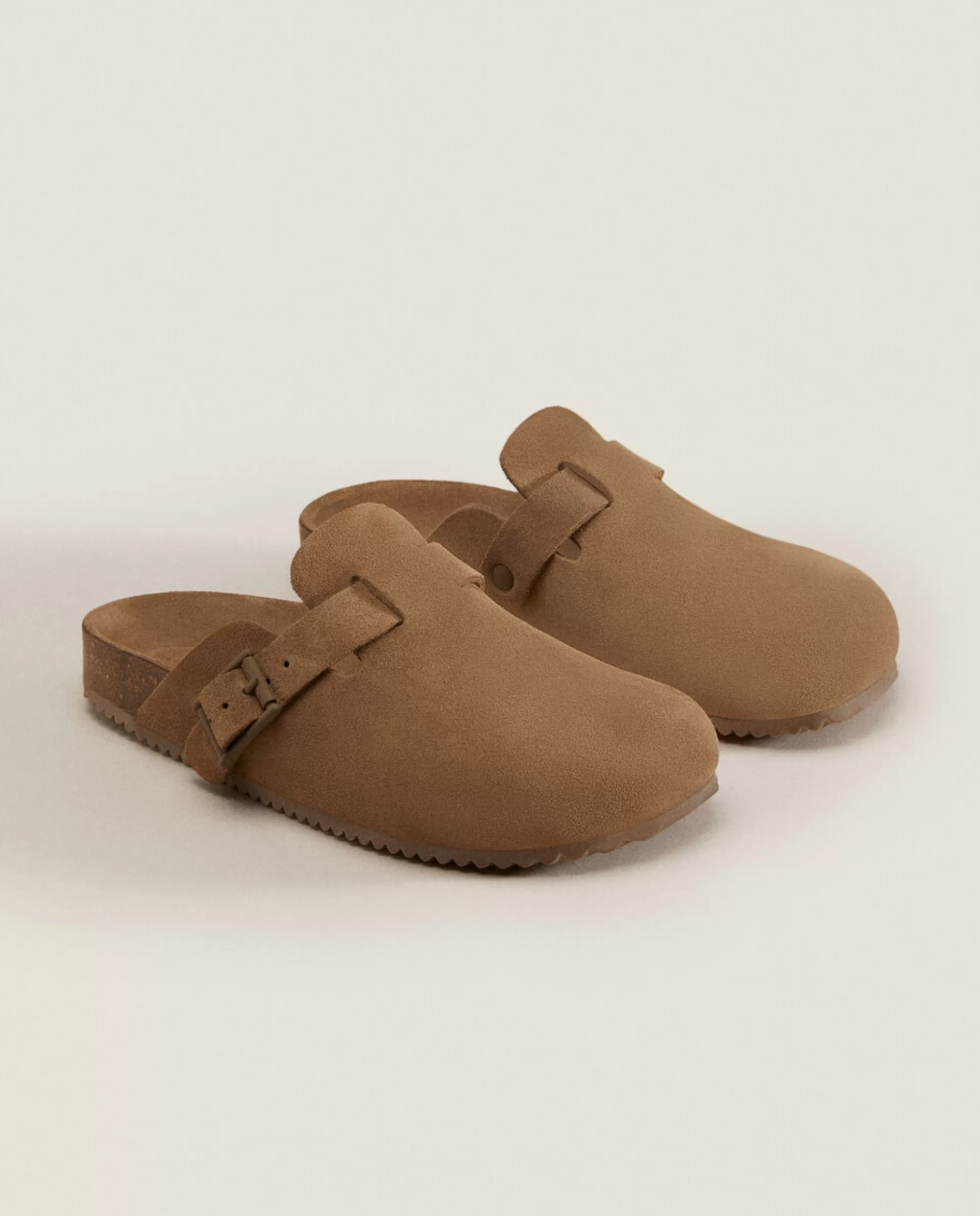ZARA Home Leather Clogs With Buckle Mole Best