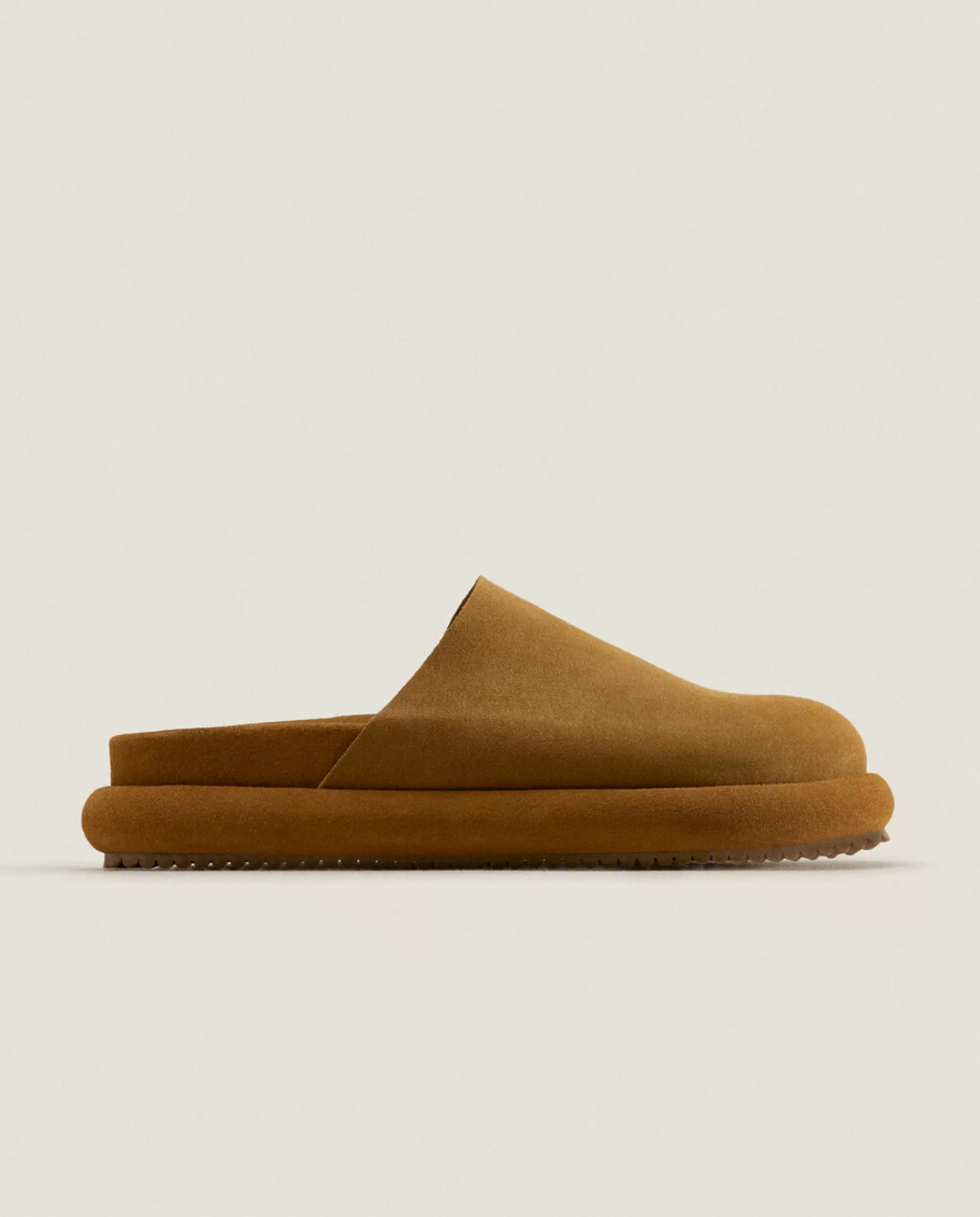 ZARA Home Leather Mule Slippers With Sole Detail 1-105 Store