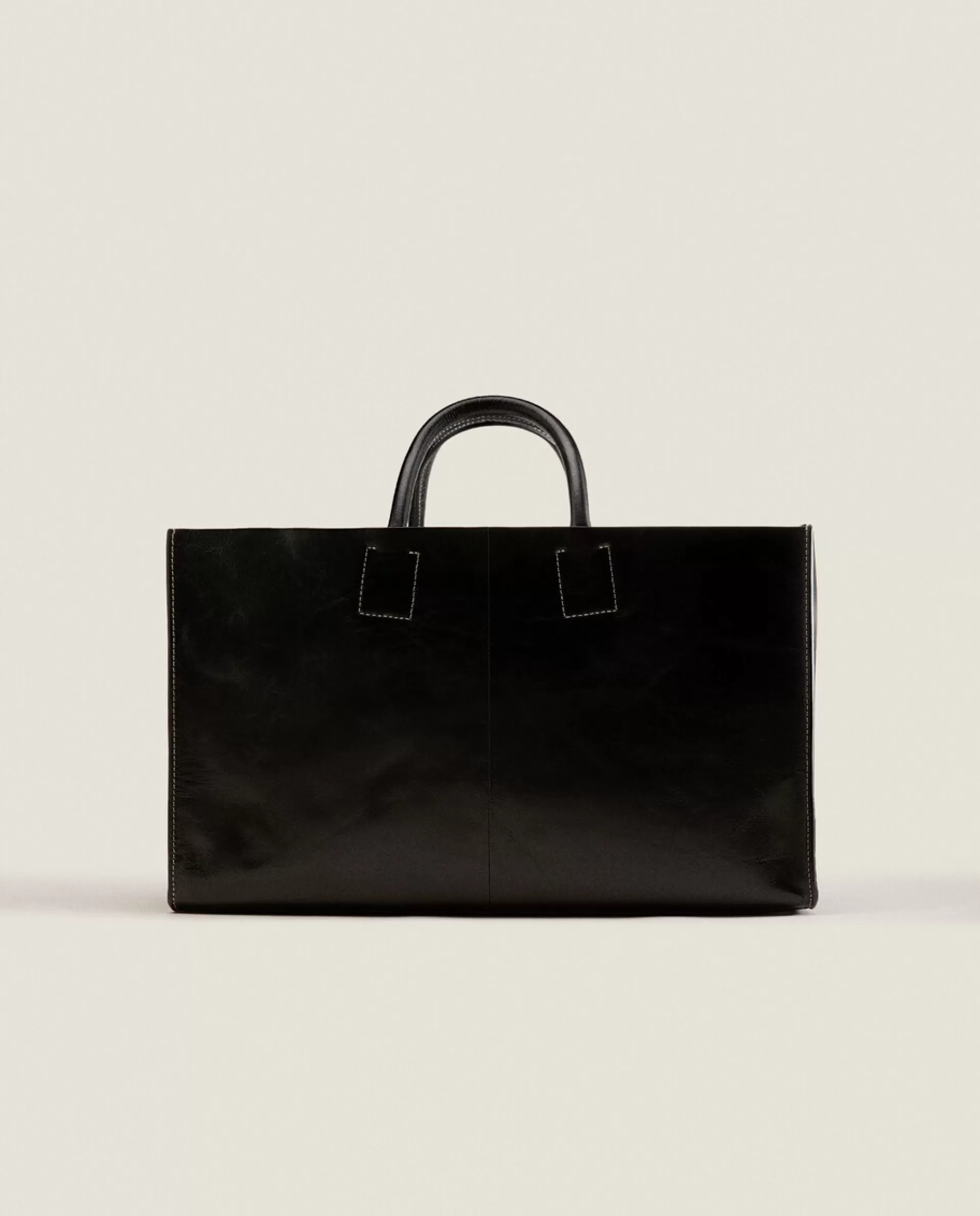 ZARA Home Leather Tote Bag 1-040 Outlet