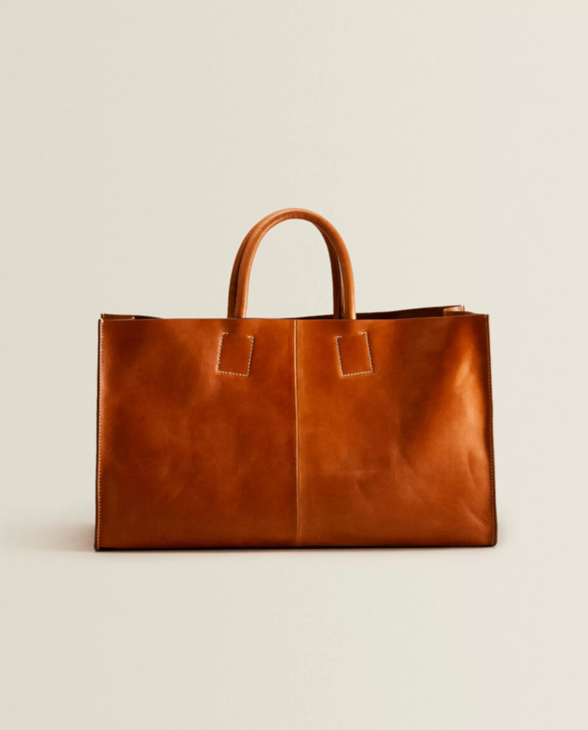 ZARA Home Leather Tote Bag 1-105 Clearance