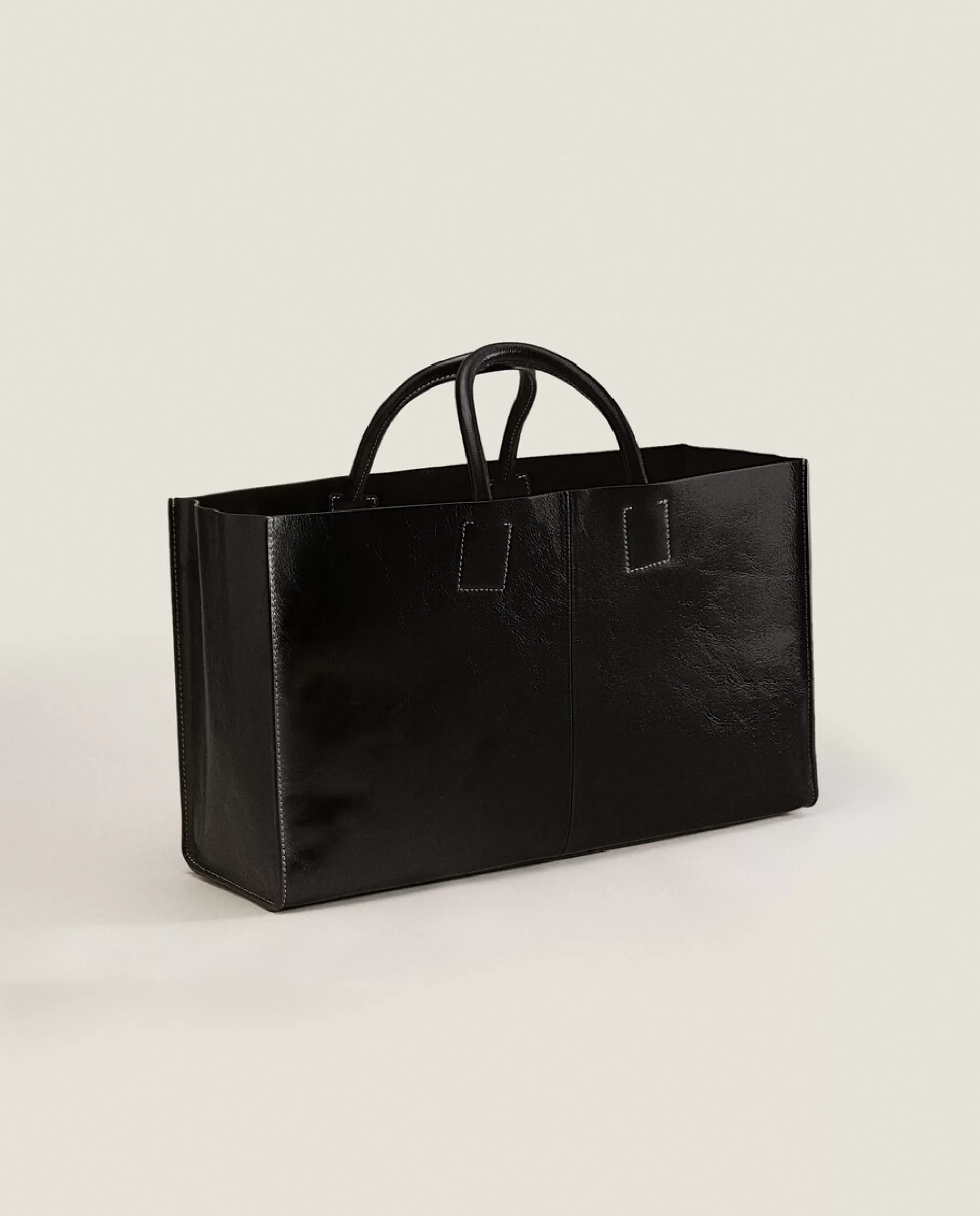ZARA Home Leather Tote Bag 1-040 Outlet