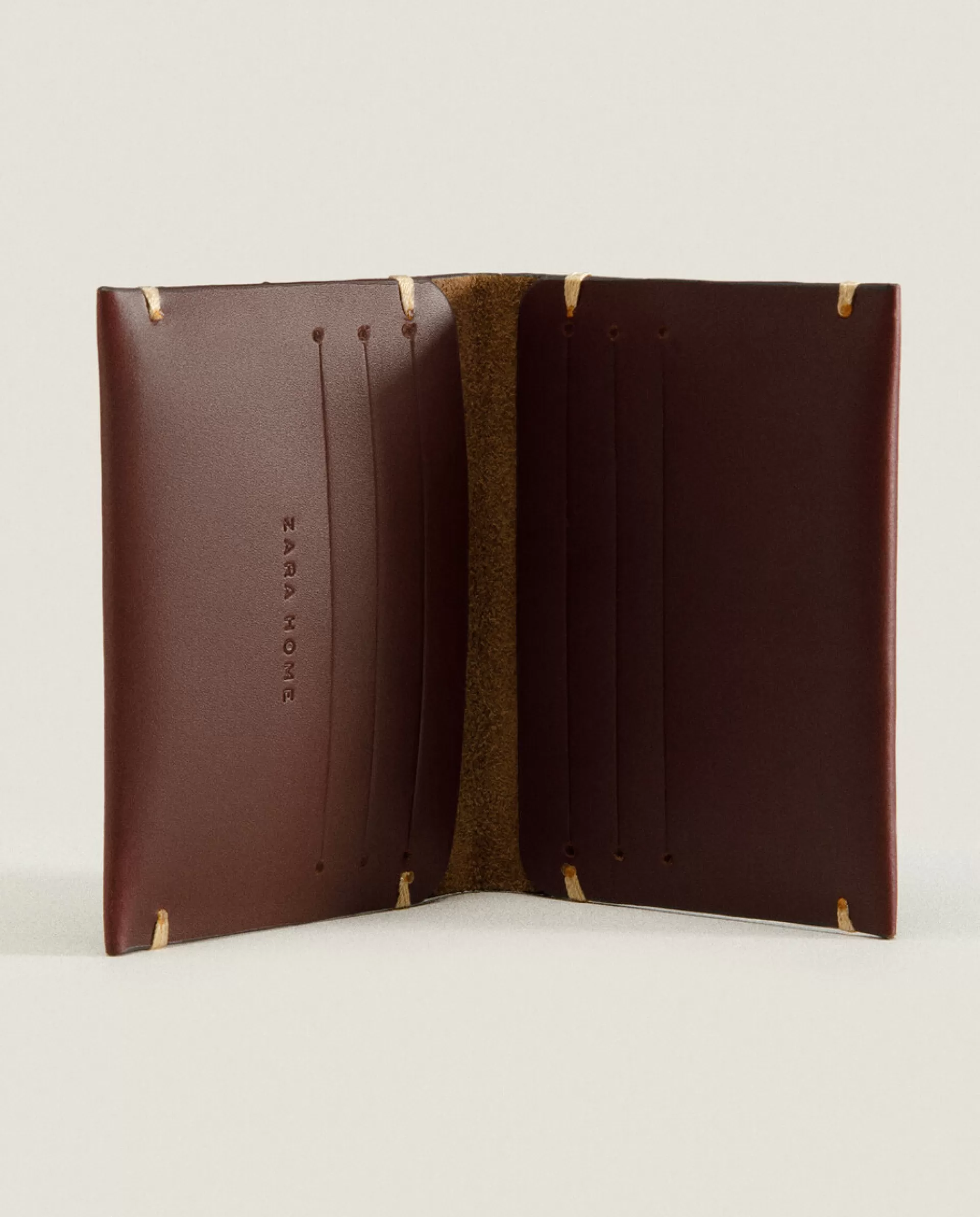 ZARA Home Leather Wallet With Topstiching Detail 1-022 Online