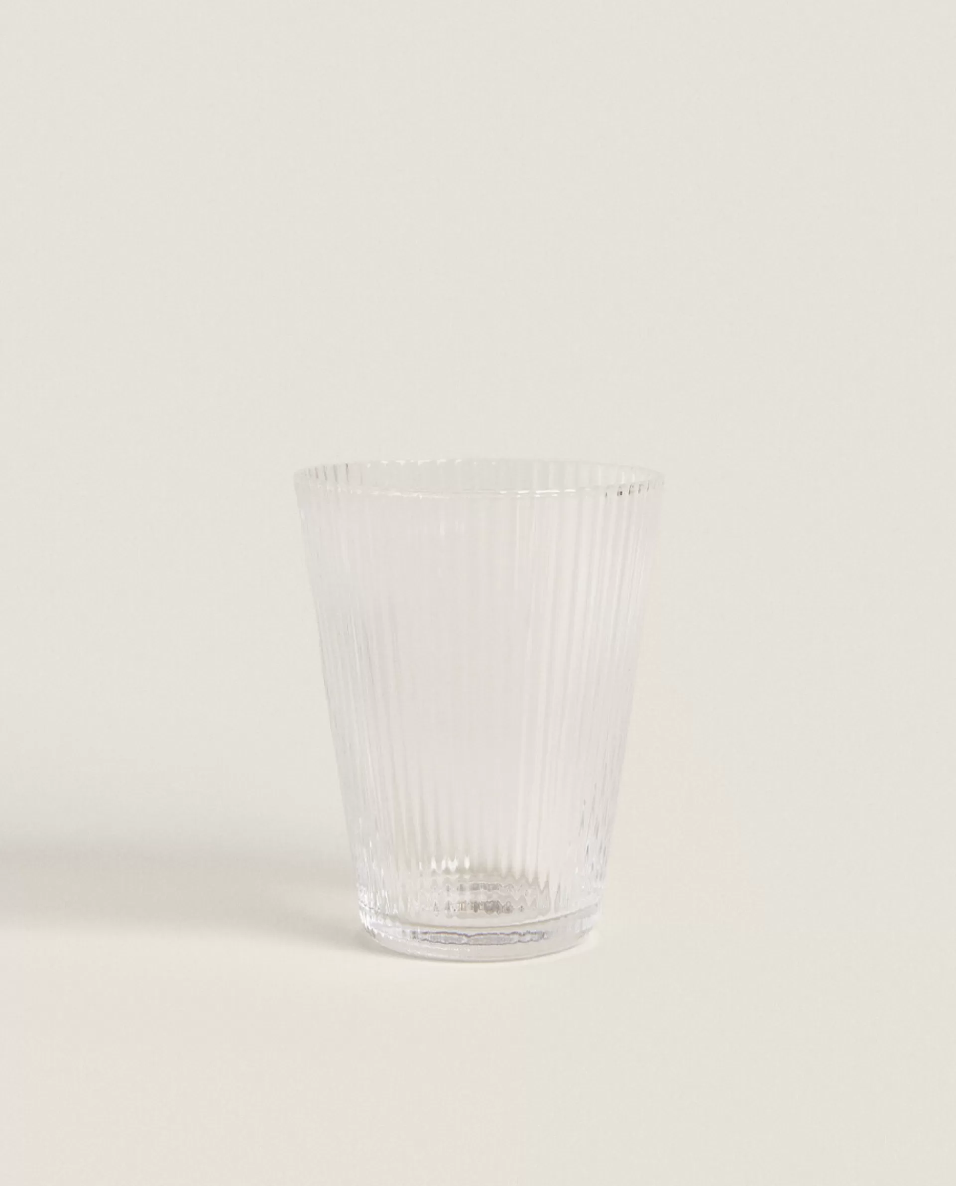 ZARA Home Lined Design Glass Tumbler Transparent Discount
