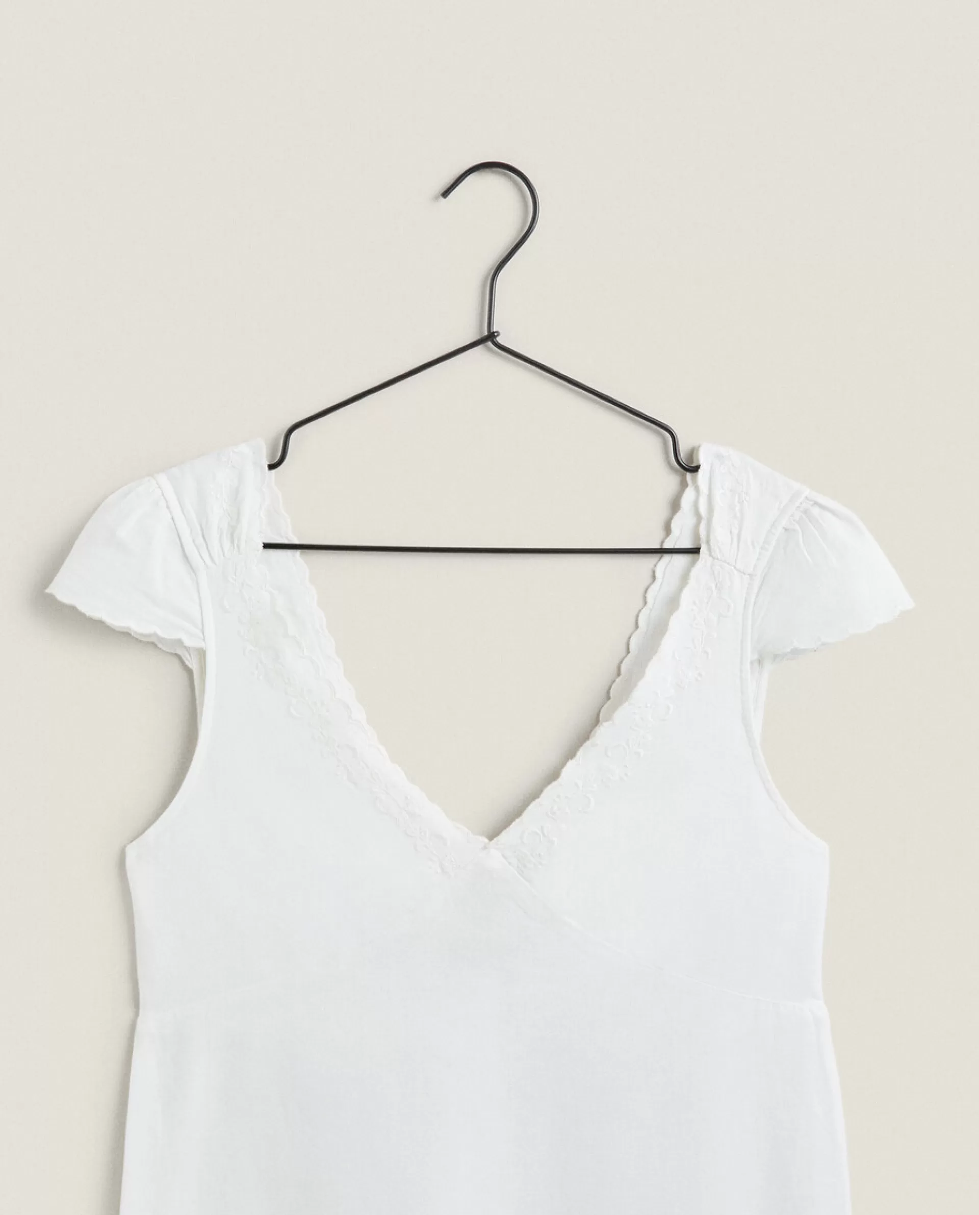 ZARA Home Linen And Cotton Nightgown White Clearance