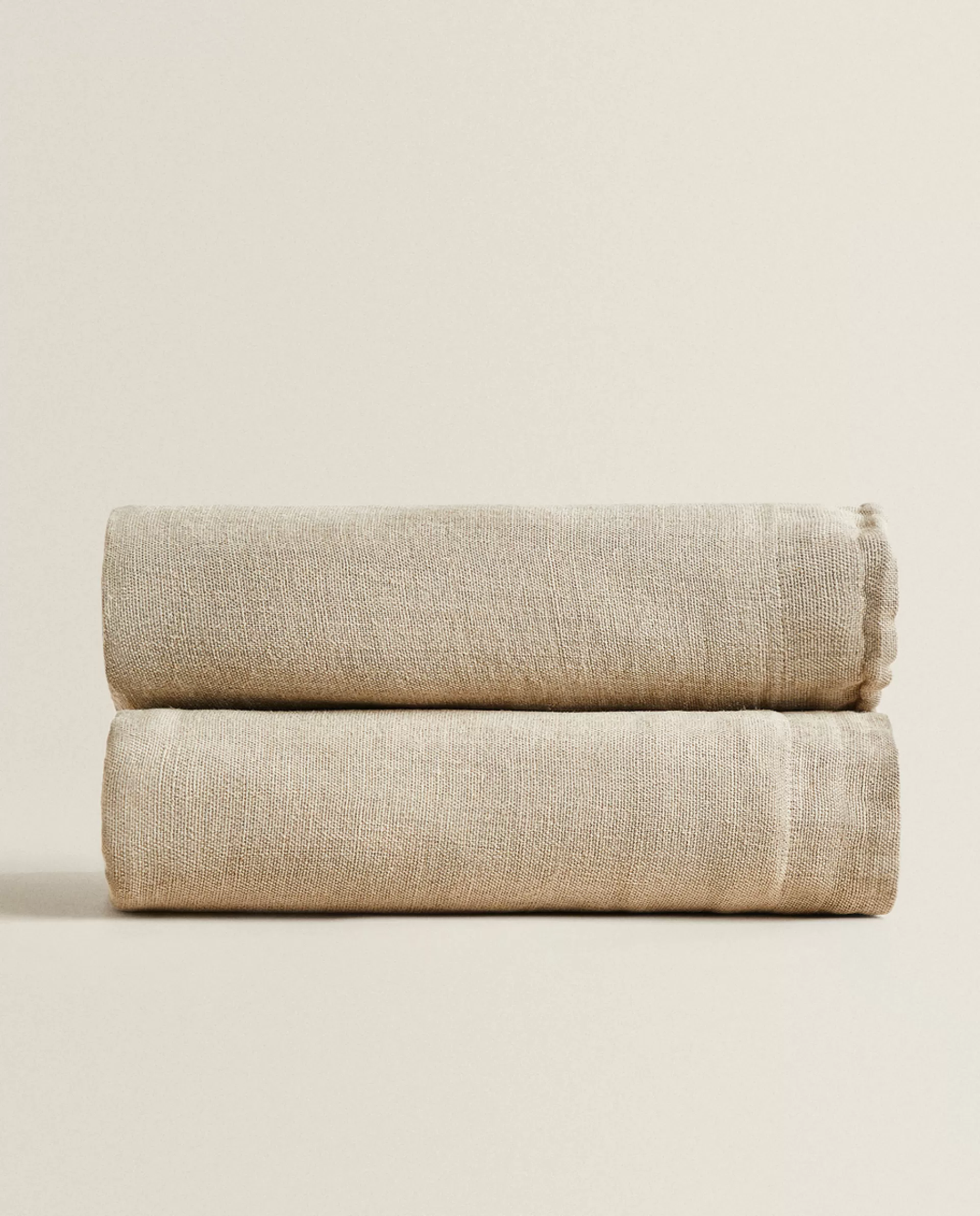 ZARA Home 100% Linen Bedspread (320 Gsm) Natural Colour Best