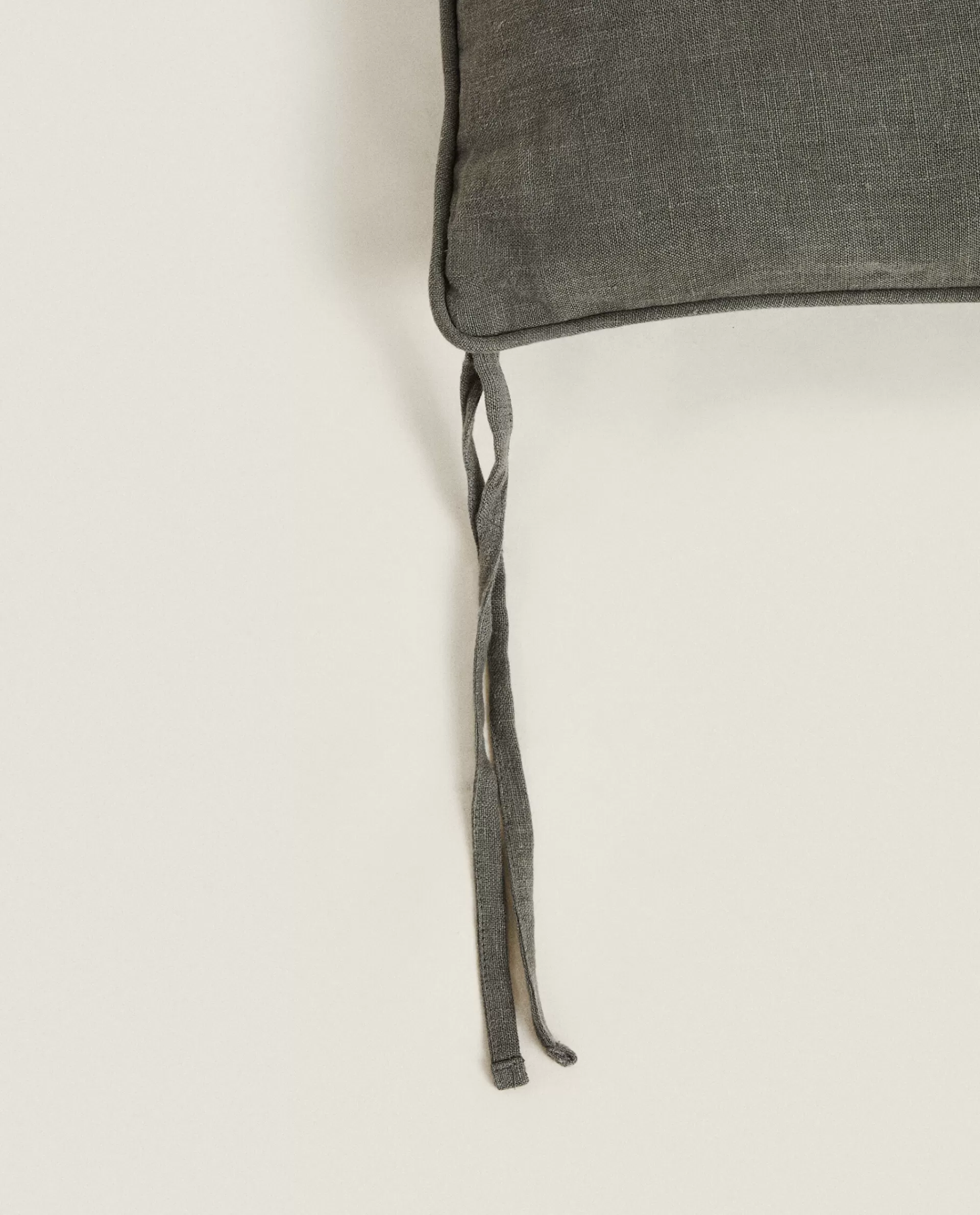 ZARA Home Linen Seat Cushion Petroleum Discount