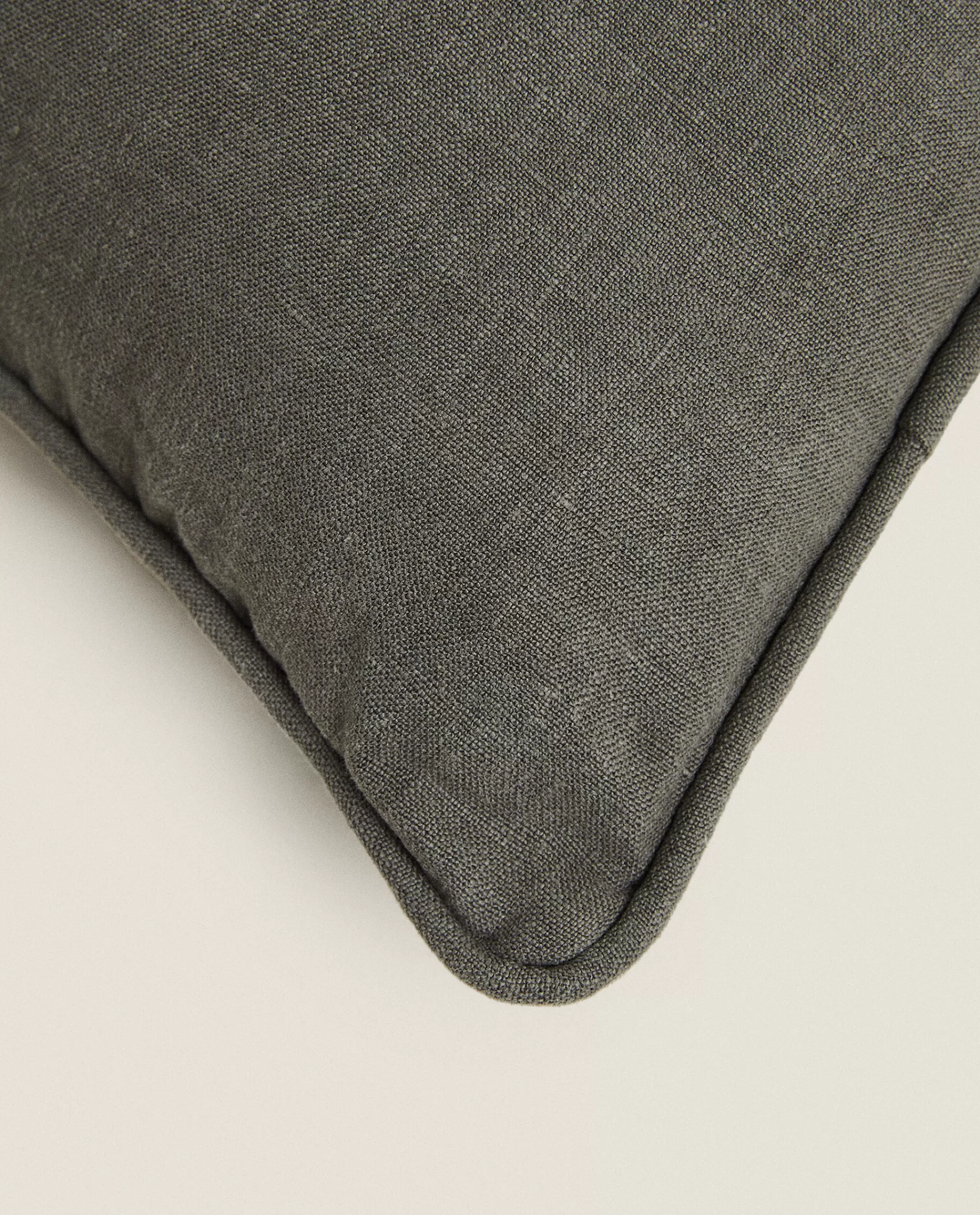 ZARA Home Linen Seat Cushion Petroleum Discount