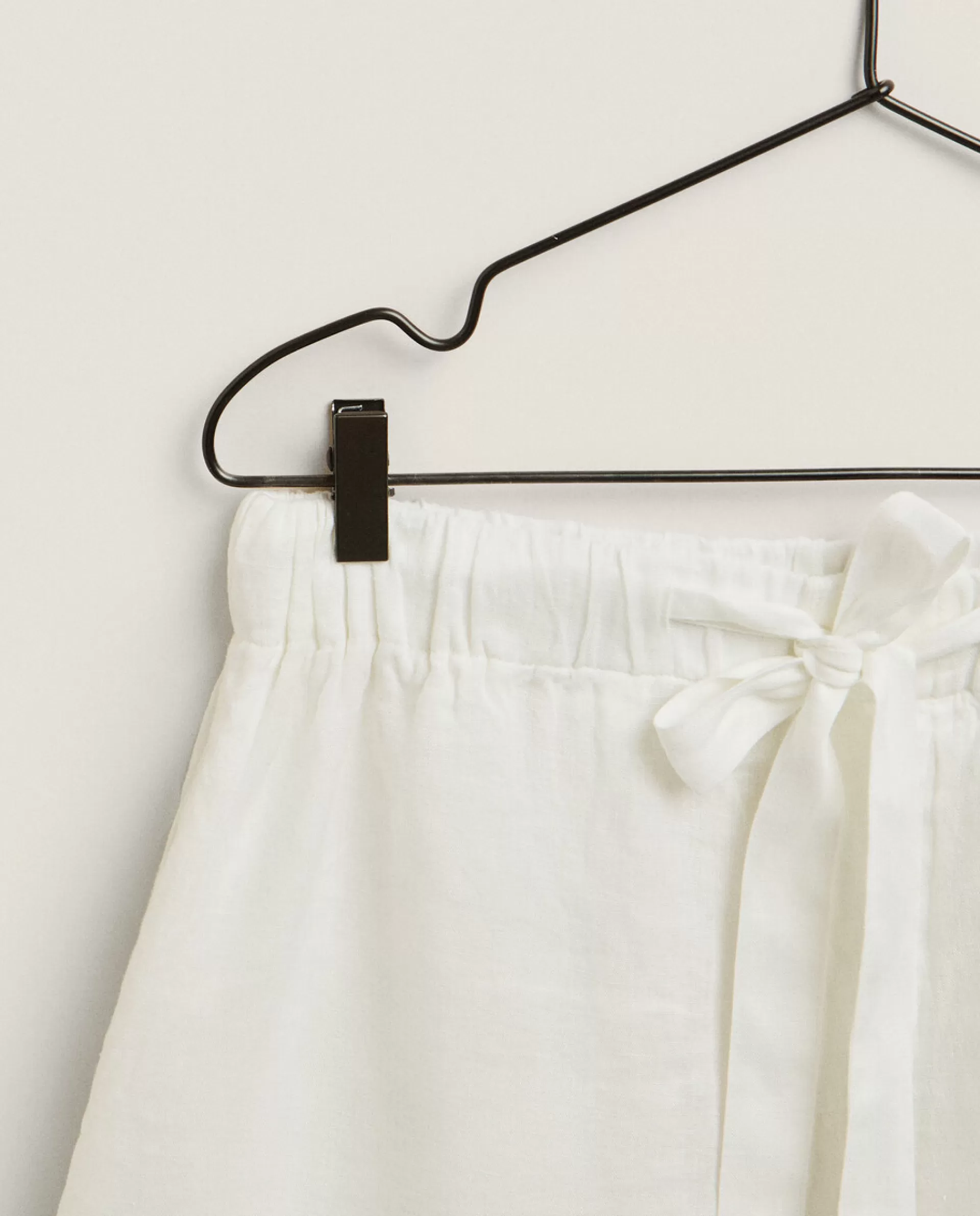 ZARA Home Linen Shorts Cream Fashion