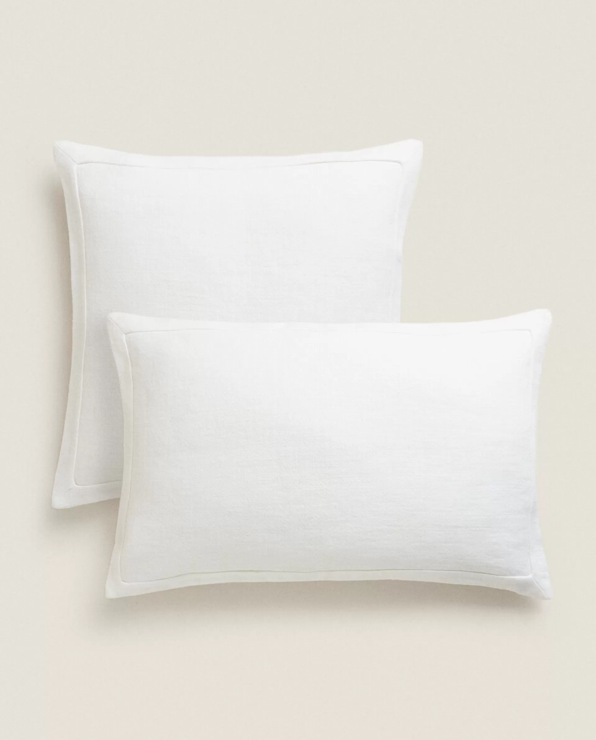 ZARA Home Linen Throw Pillow Cover Cream Best