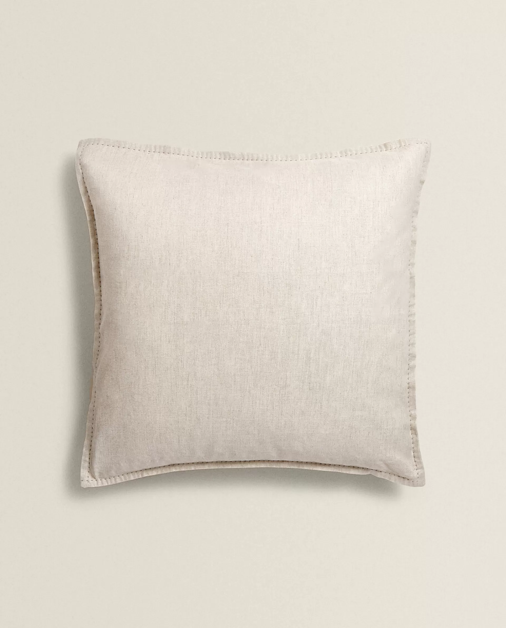 ZARA Home Linen Throw Pillow Cover Natural Colour Outlet