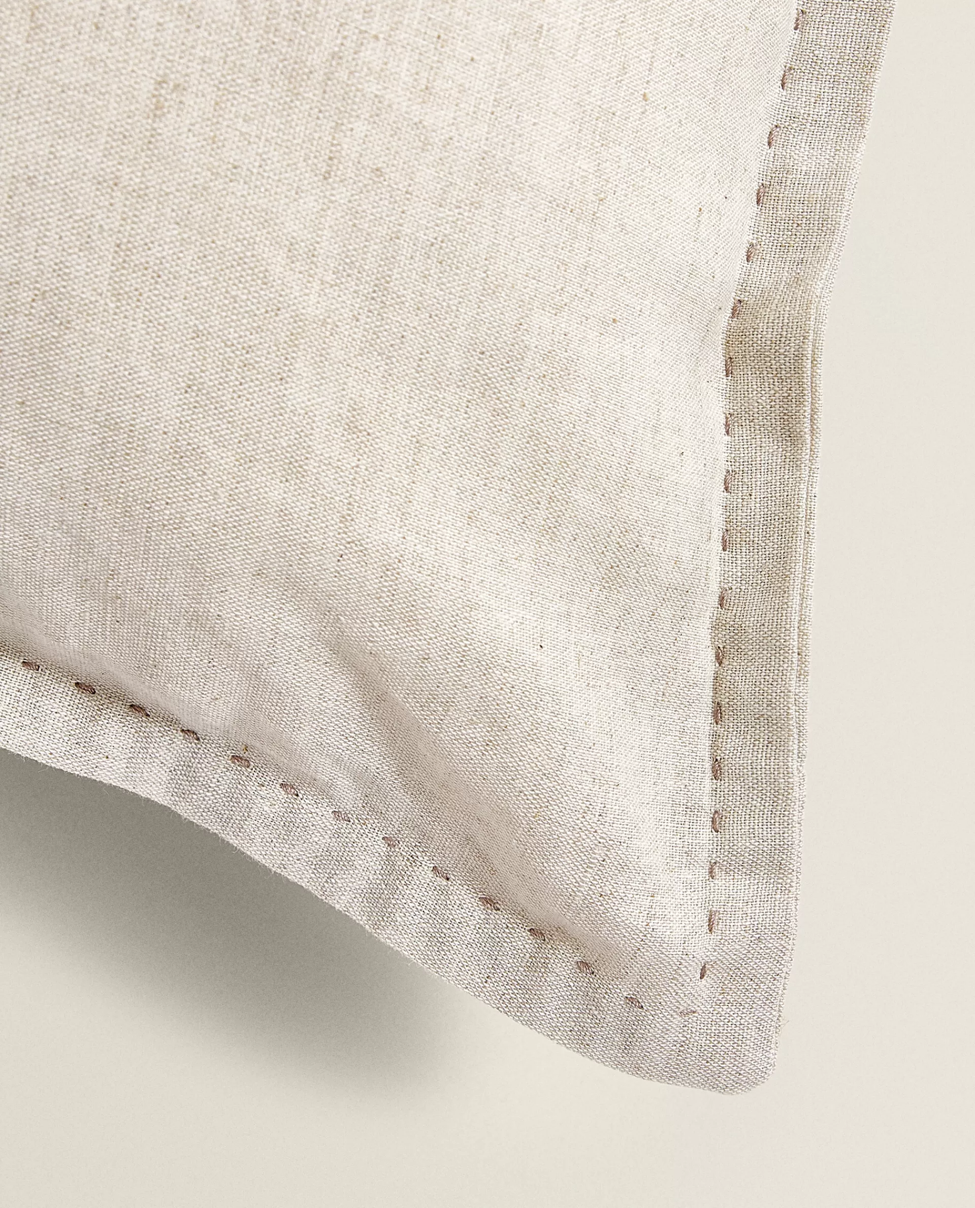 ZARA Home Linen Throw Pillow Cover Natural Colour Clearance