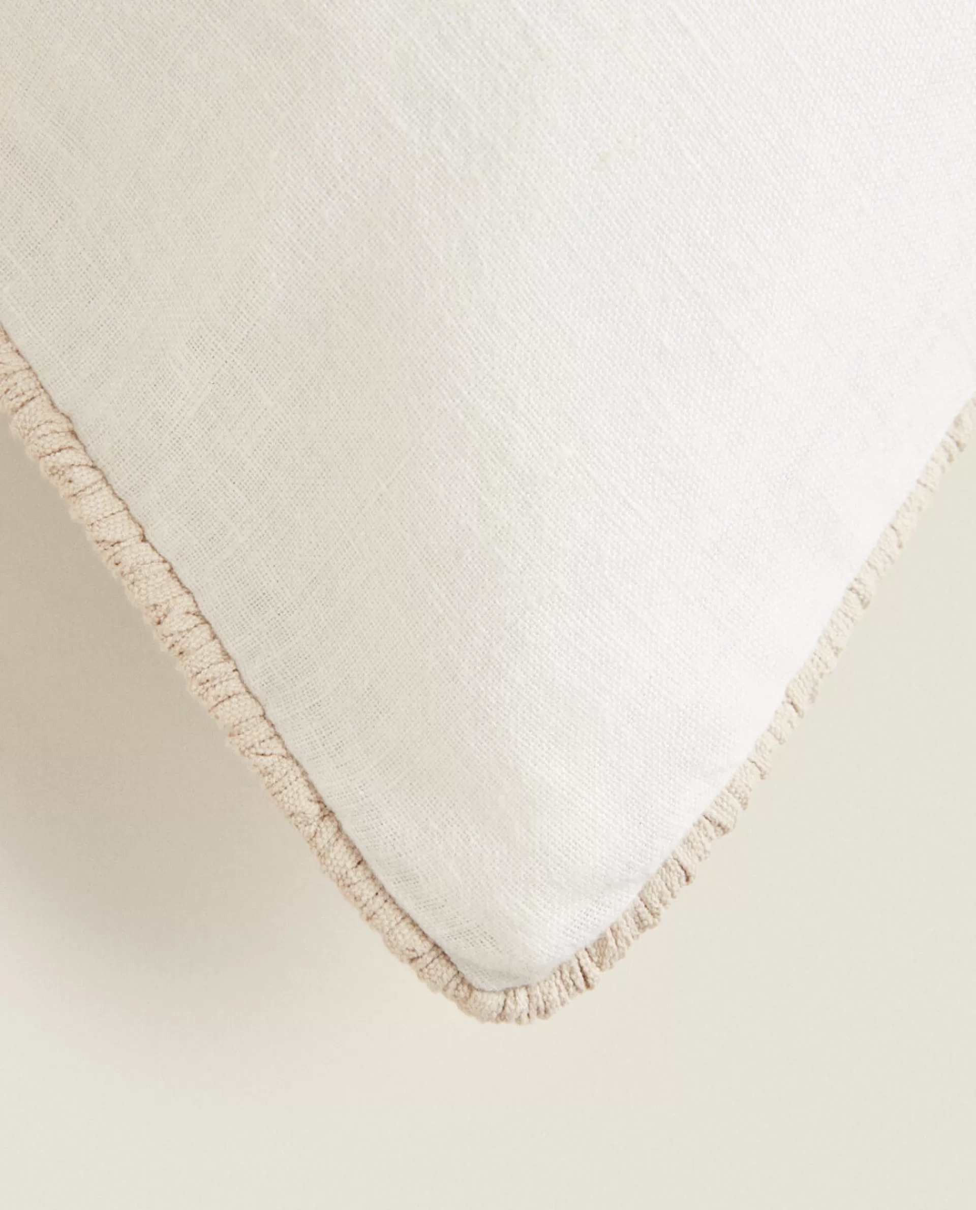 ZARA Home Linen Throw Pillow Cover Cream Online