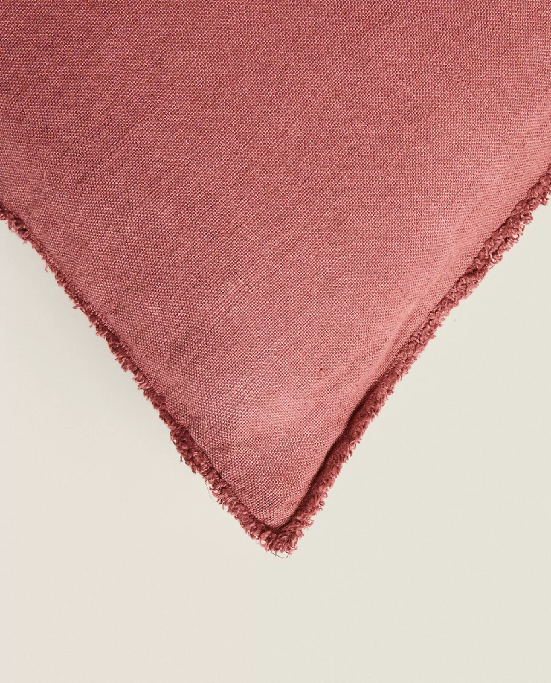 ZARA Home Linen Throw Pillow Cover Pink Discount