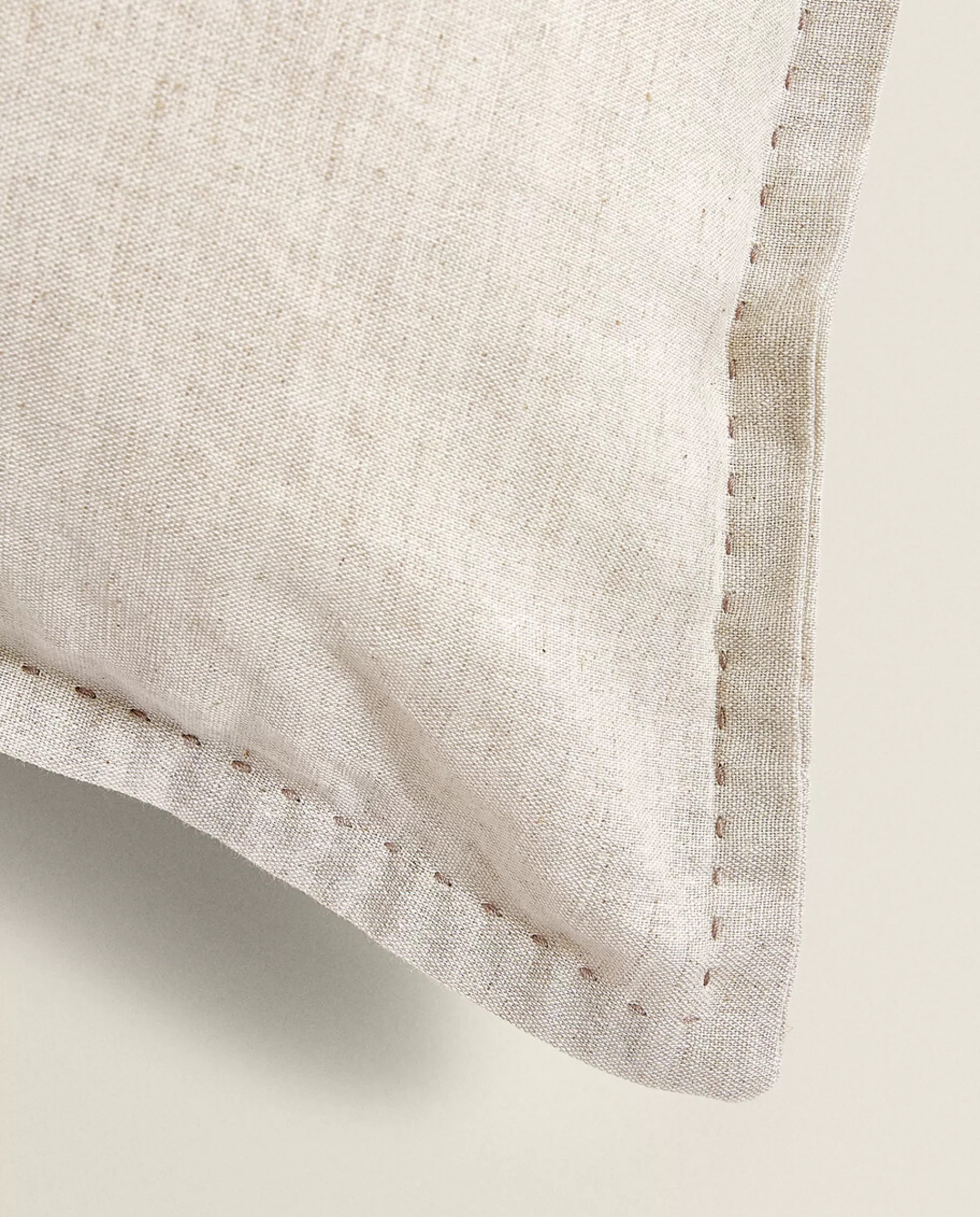 ZARA Home Linen Throw Pillow Cover Natural Colour Outlet