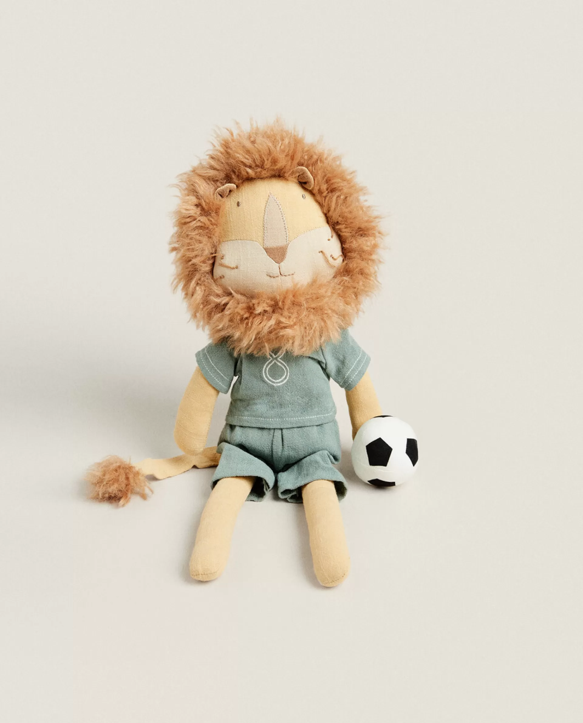 ZARA Home Lion Soccer Plush Toy Yellow Cheap