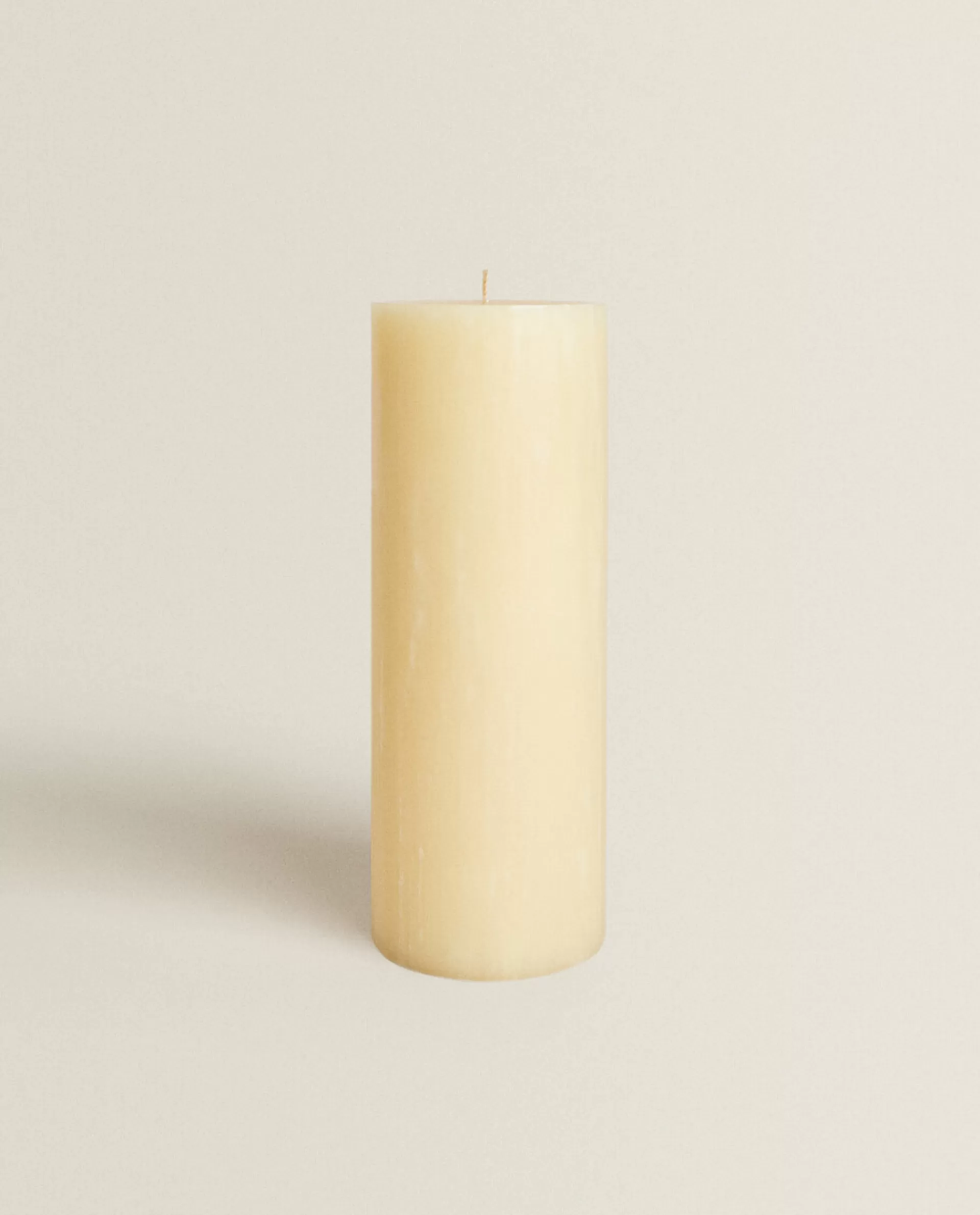 ZARA Home Long Cylinder Candle Butter Yellow Shop