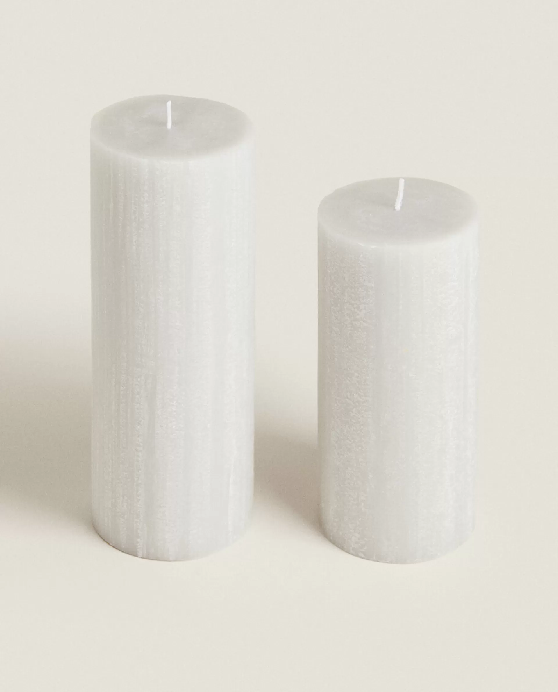 ZARA Home Long Cylinder Candle Grey Sale