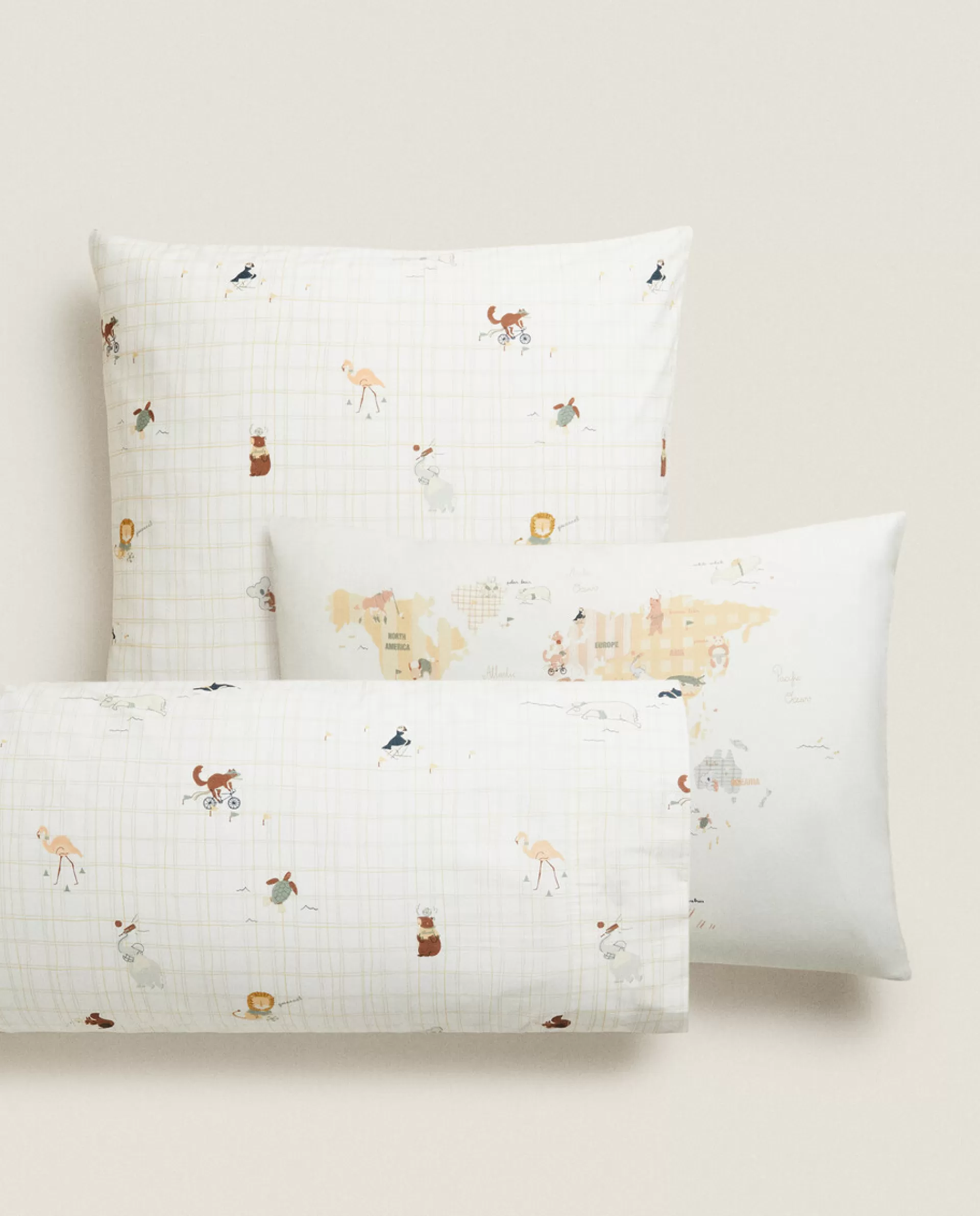 ZARA Home Map Pillowcase Multicolored Cheap