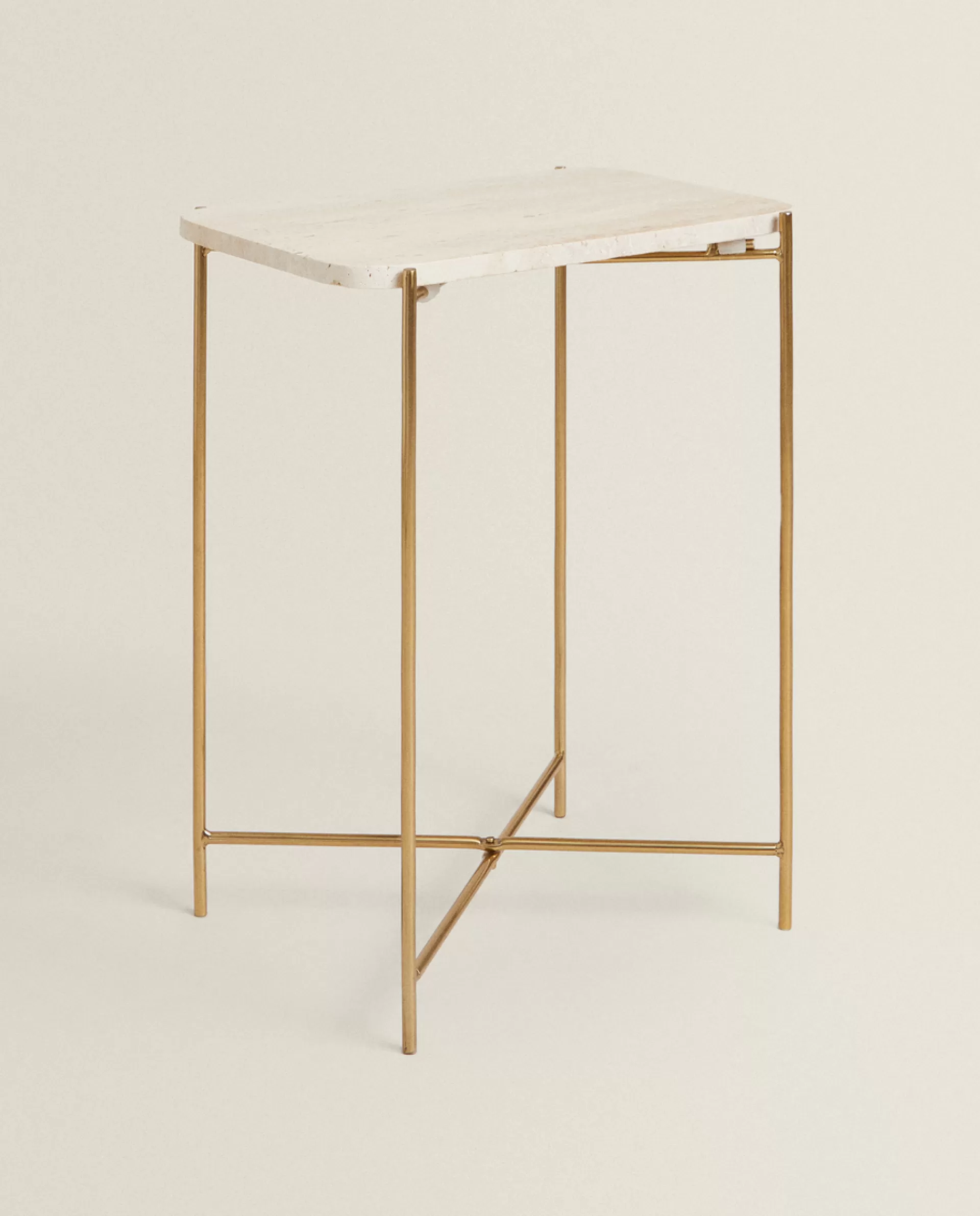 ZARA Home Marble Side Table Cream Cheap