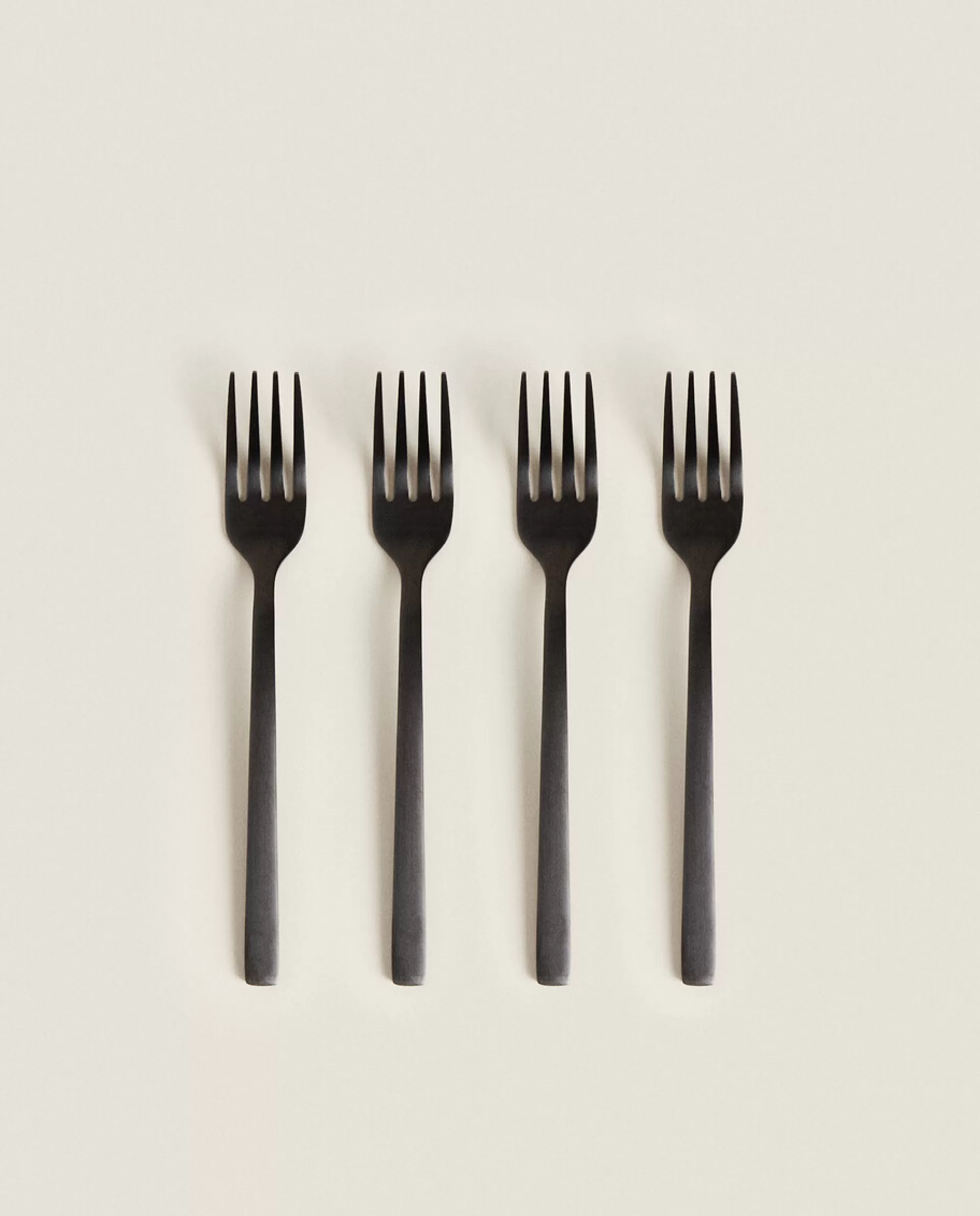 ZARA Home Matte Brunch Forks (Pack Of 4) Black Shop