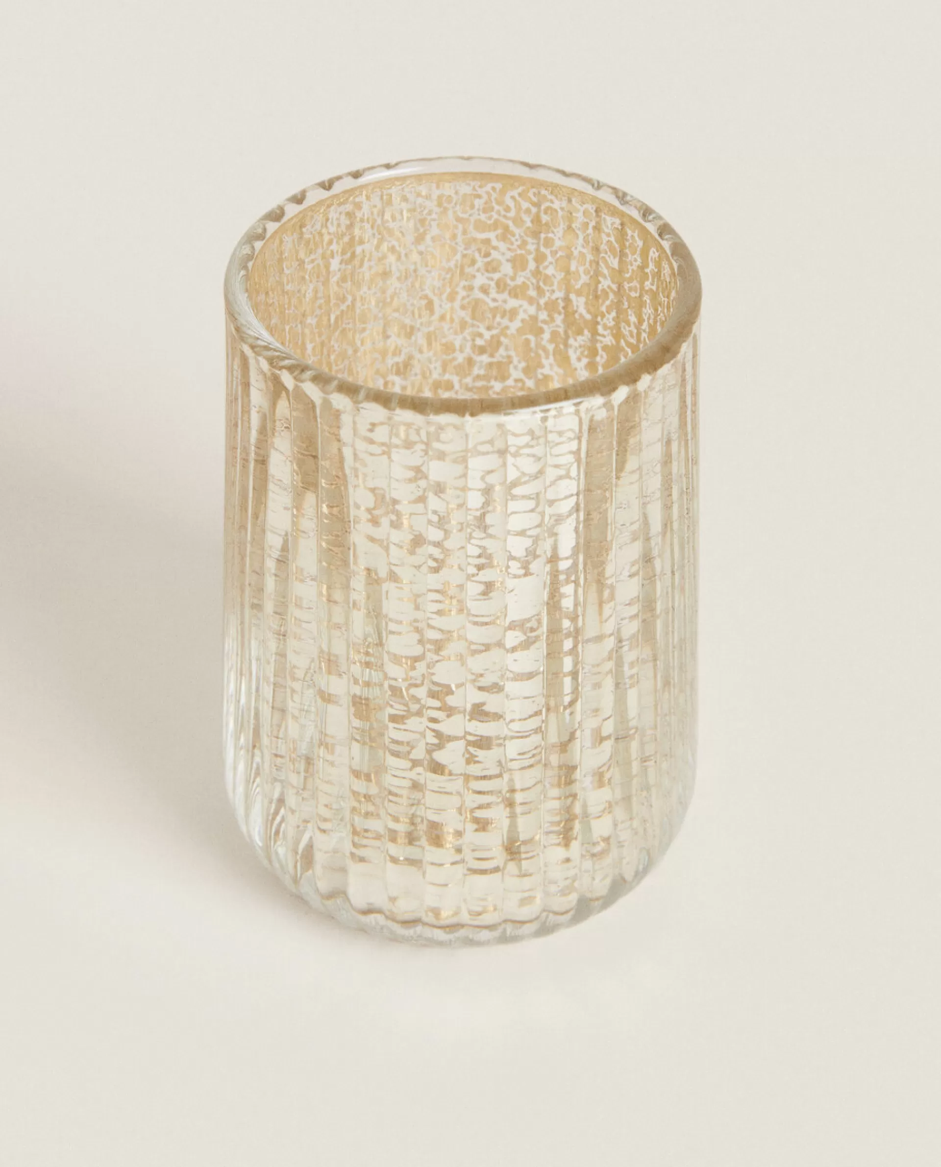 ZARA Home Mercurized Glass Tumbler Golden Fashion