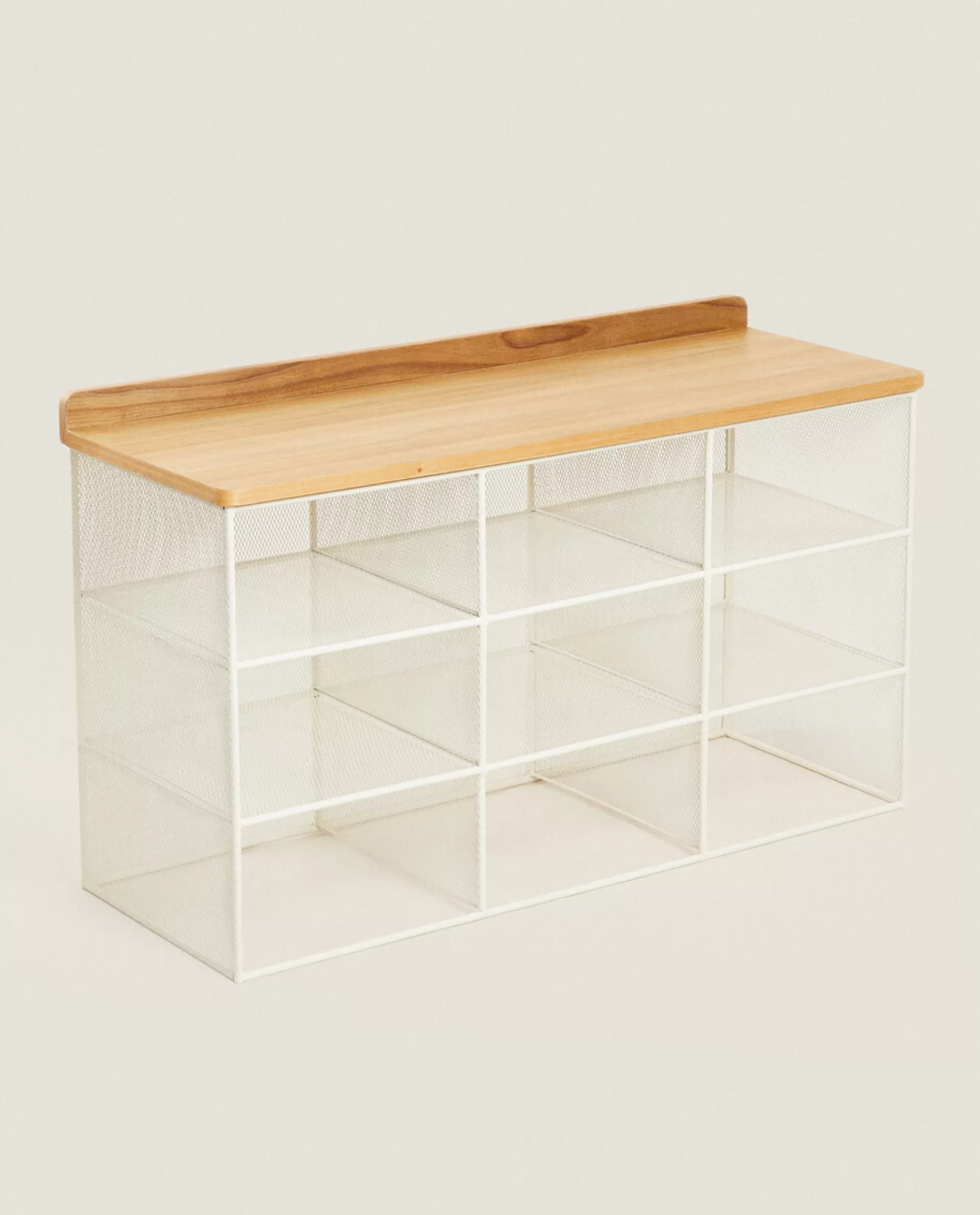 ZARA Home Metal And Wood Bench Cream Shop