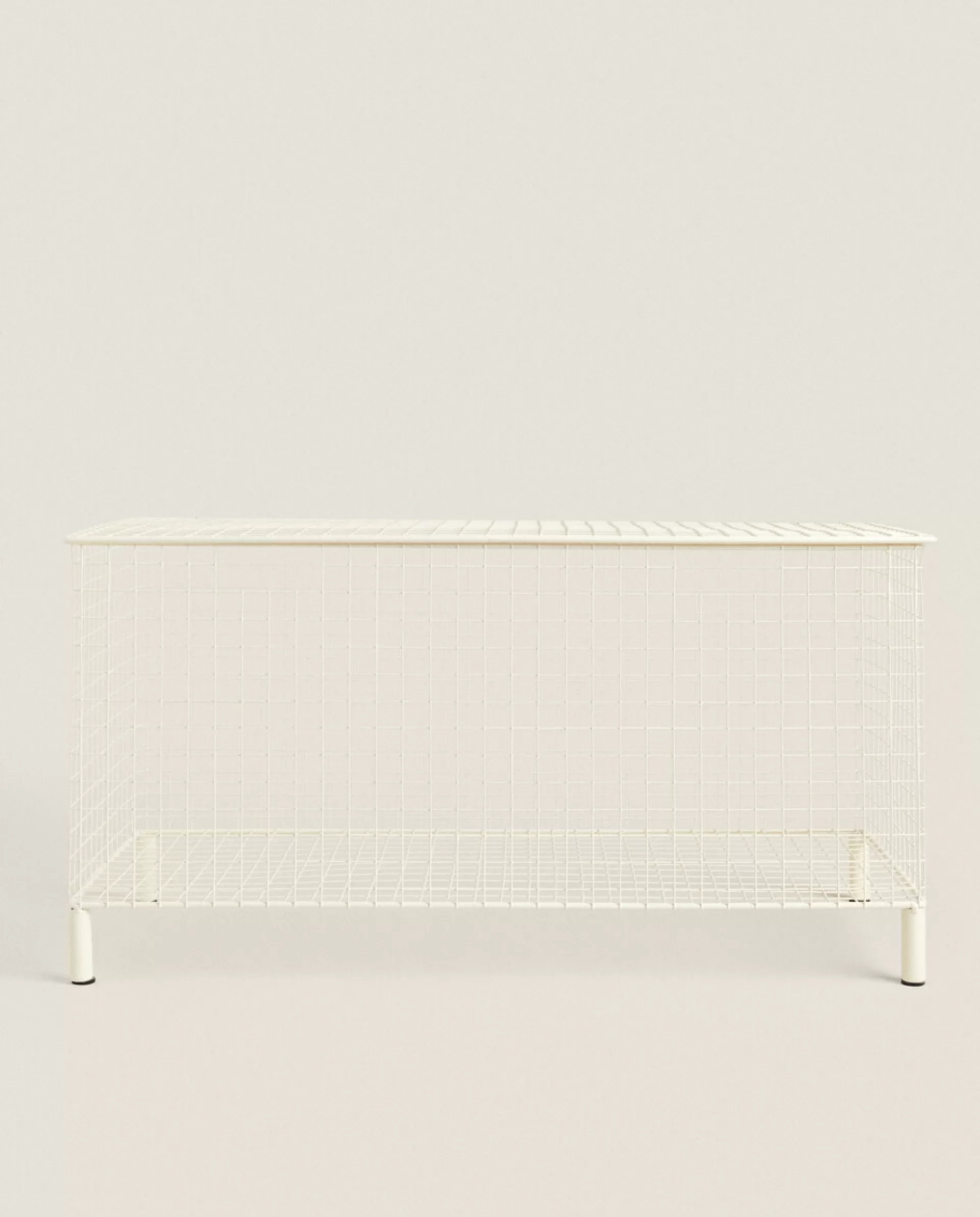 ZARA Home Metal Chest With Lid Oyster White Discount