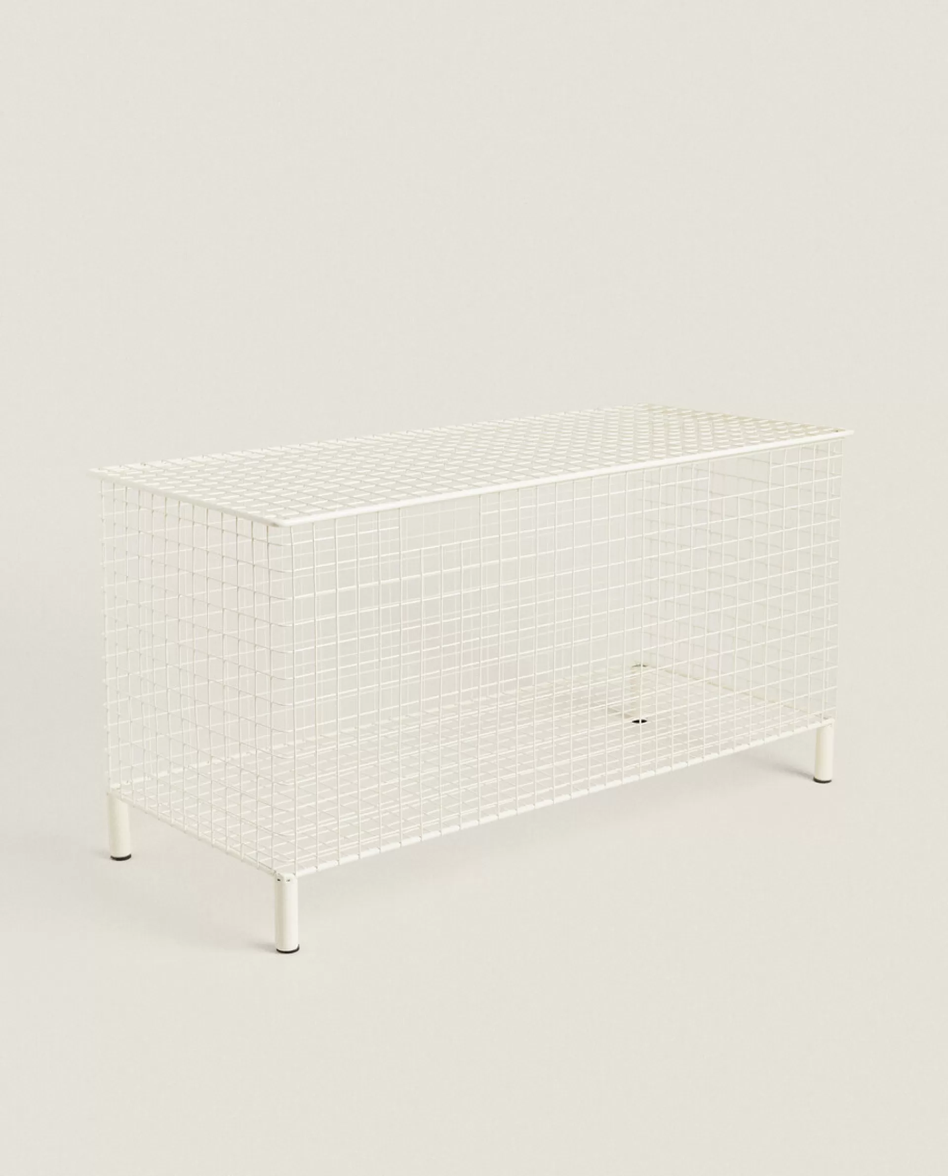 ZARA Home Metal Chest With Lid Oyster White Discount