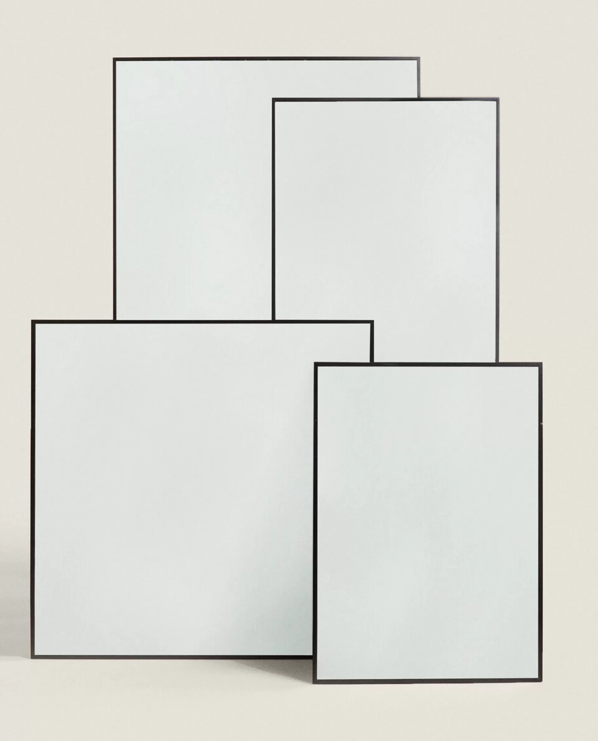 ZARA Home Metal Frame Mirror Black Outlet