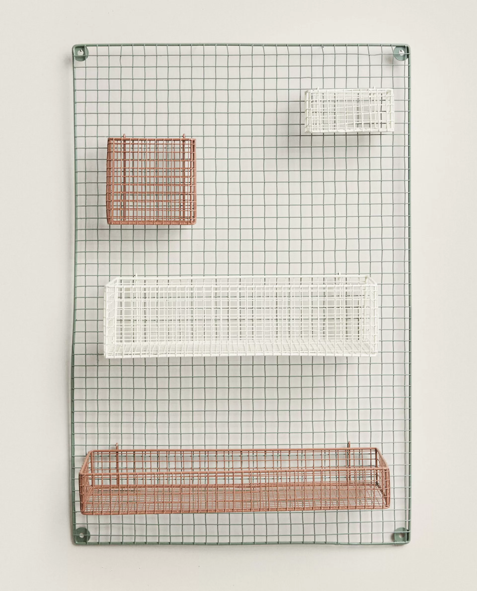 ZARA Home Metal Hanging Organizer Green Sale