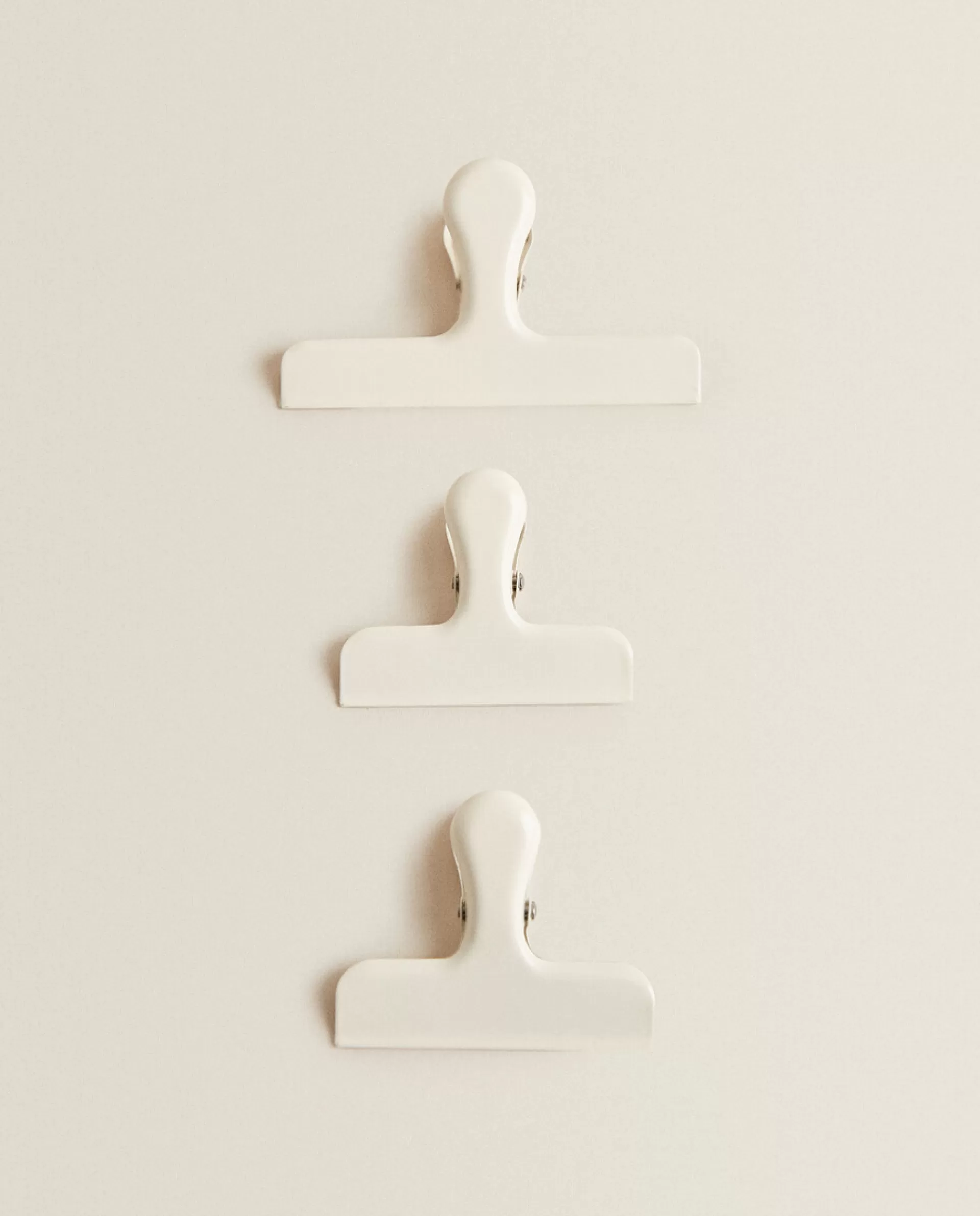 ZARA Home Metallic Clips (Set Of 3) Cream Store