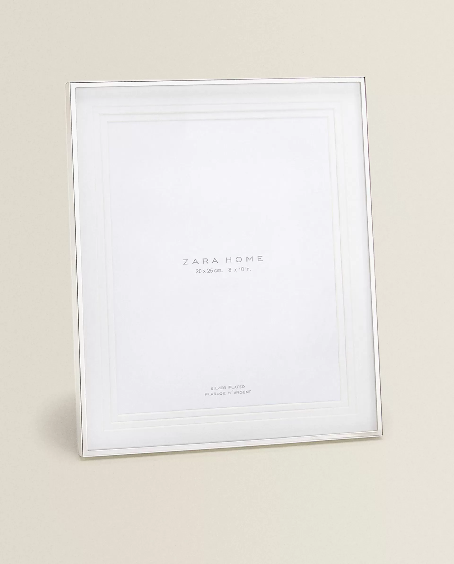 ZARA Home Metallic Frame With Triple Mat Silver Best Sale