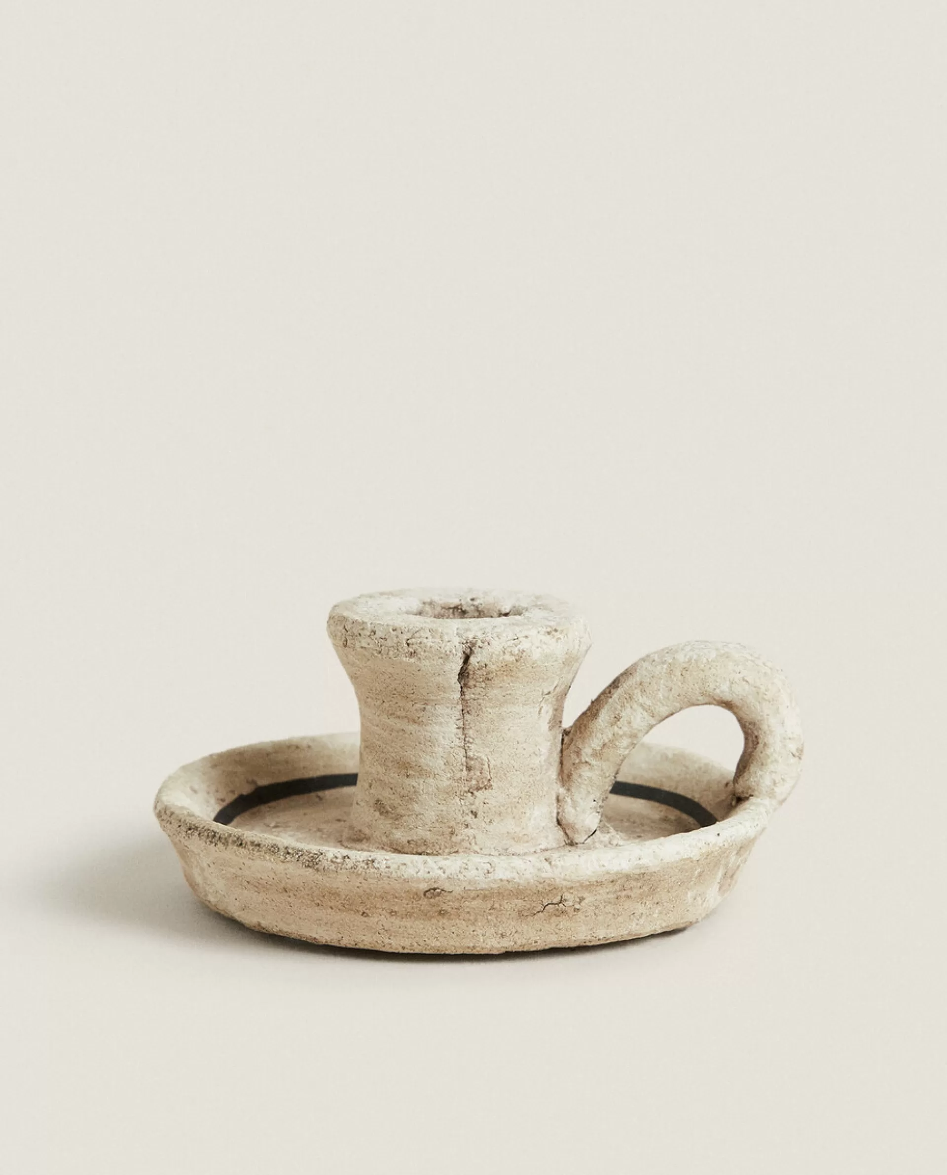ZARA Home Mini Clay Candlestick Terracotta Discount
