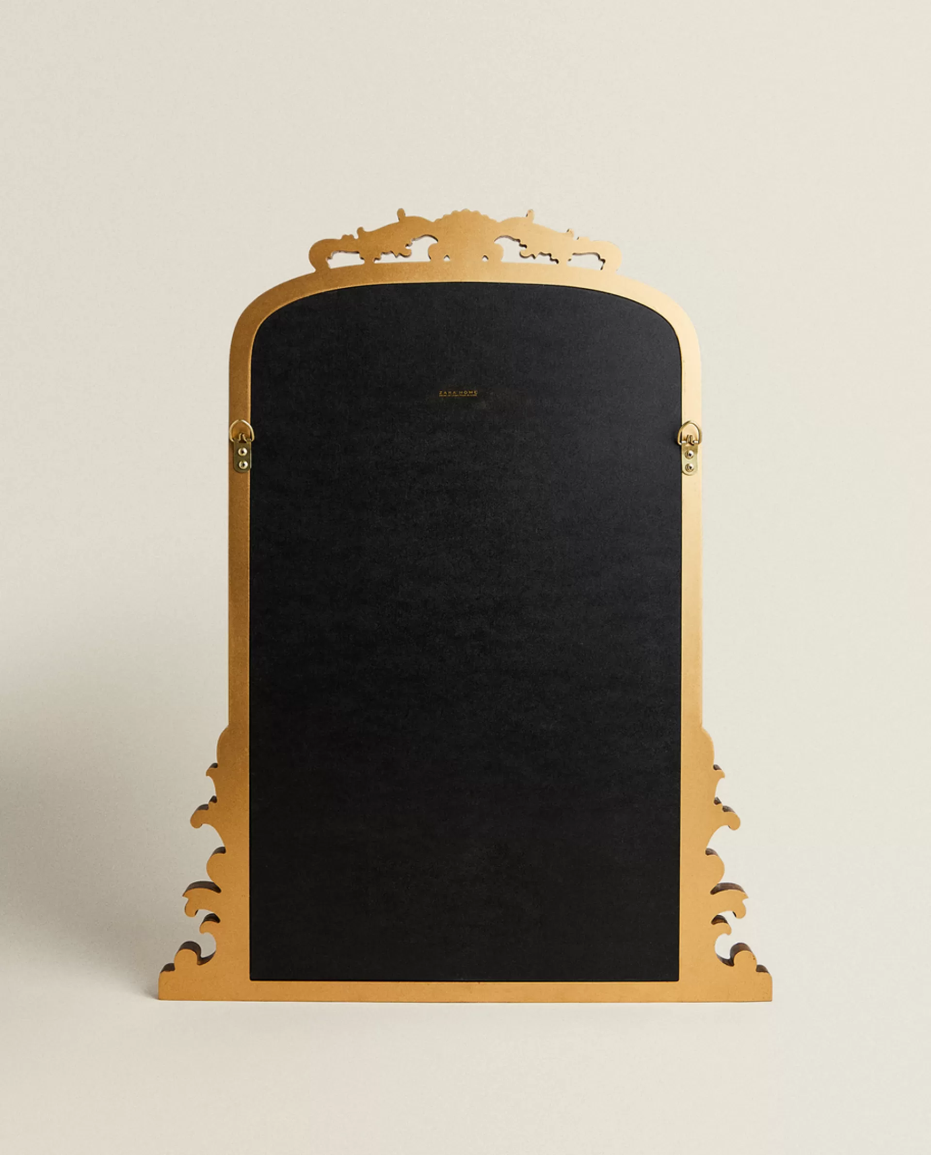 ZARA Home Mirror With Wood Golden Discount