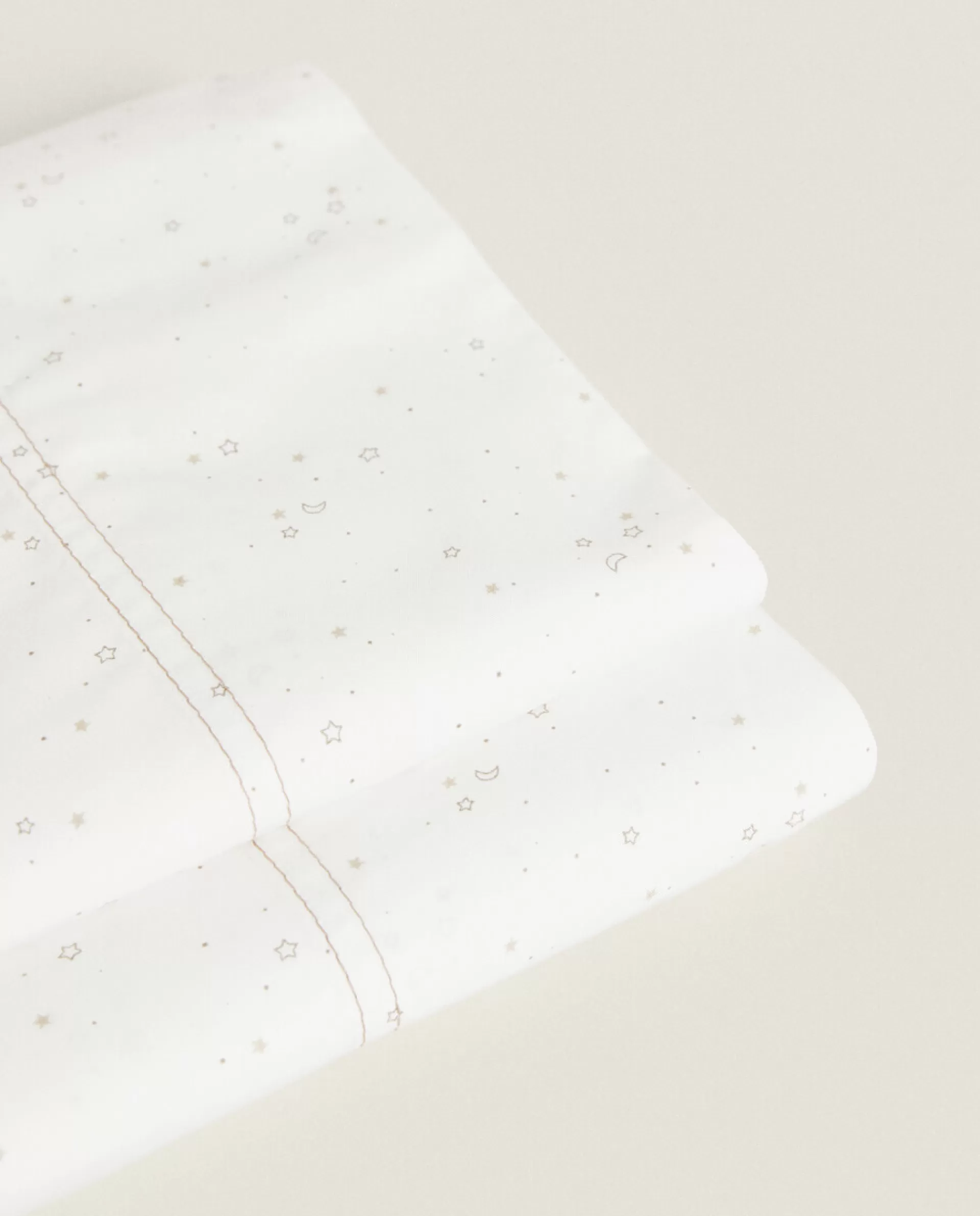 ZARA Home Moons And Stars Flat Sheet Taupe Flash Sale