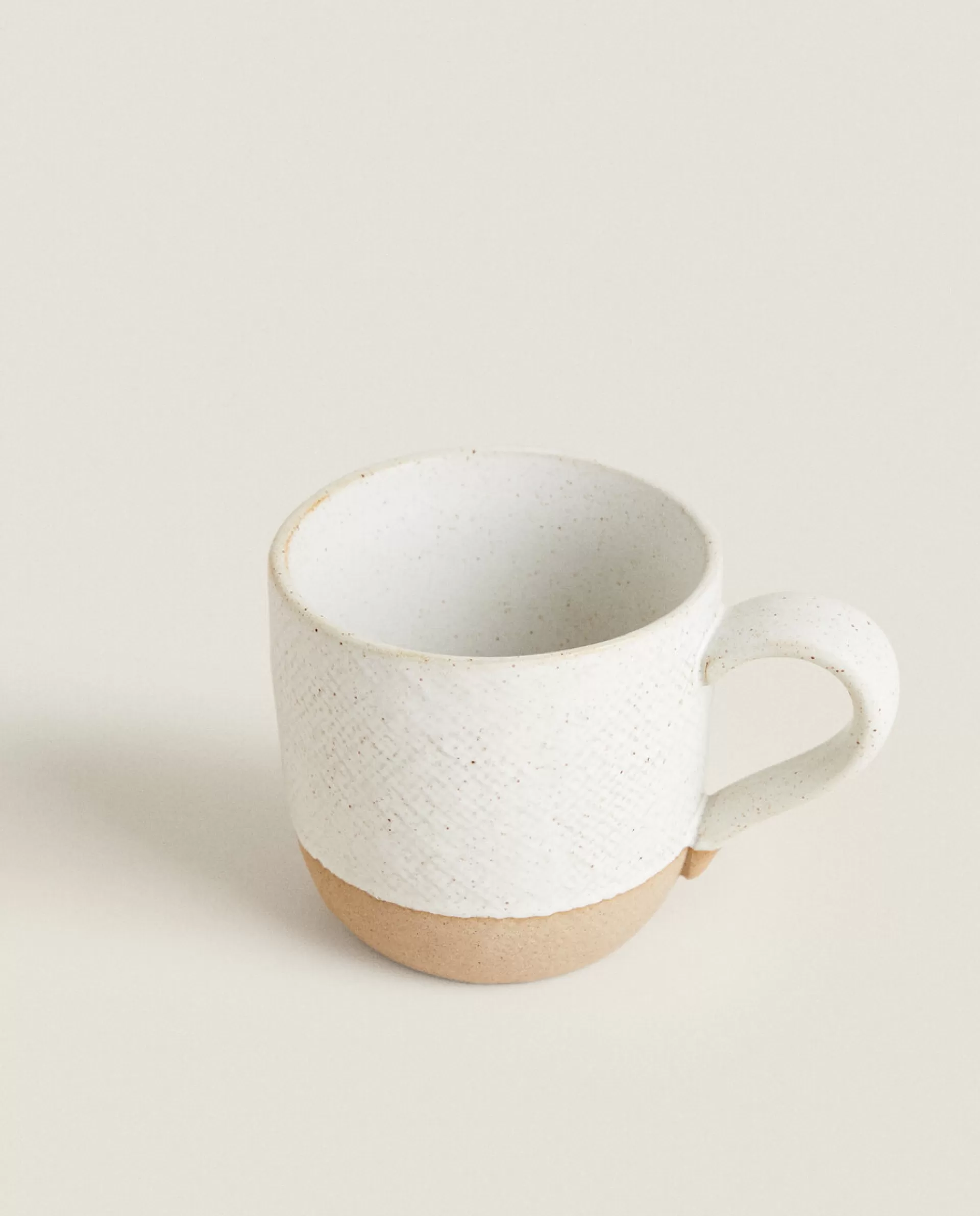 ZARA Home Mug With Raised Design Oyster White Outlet