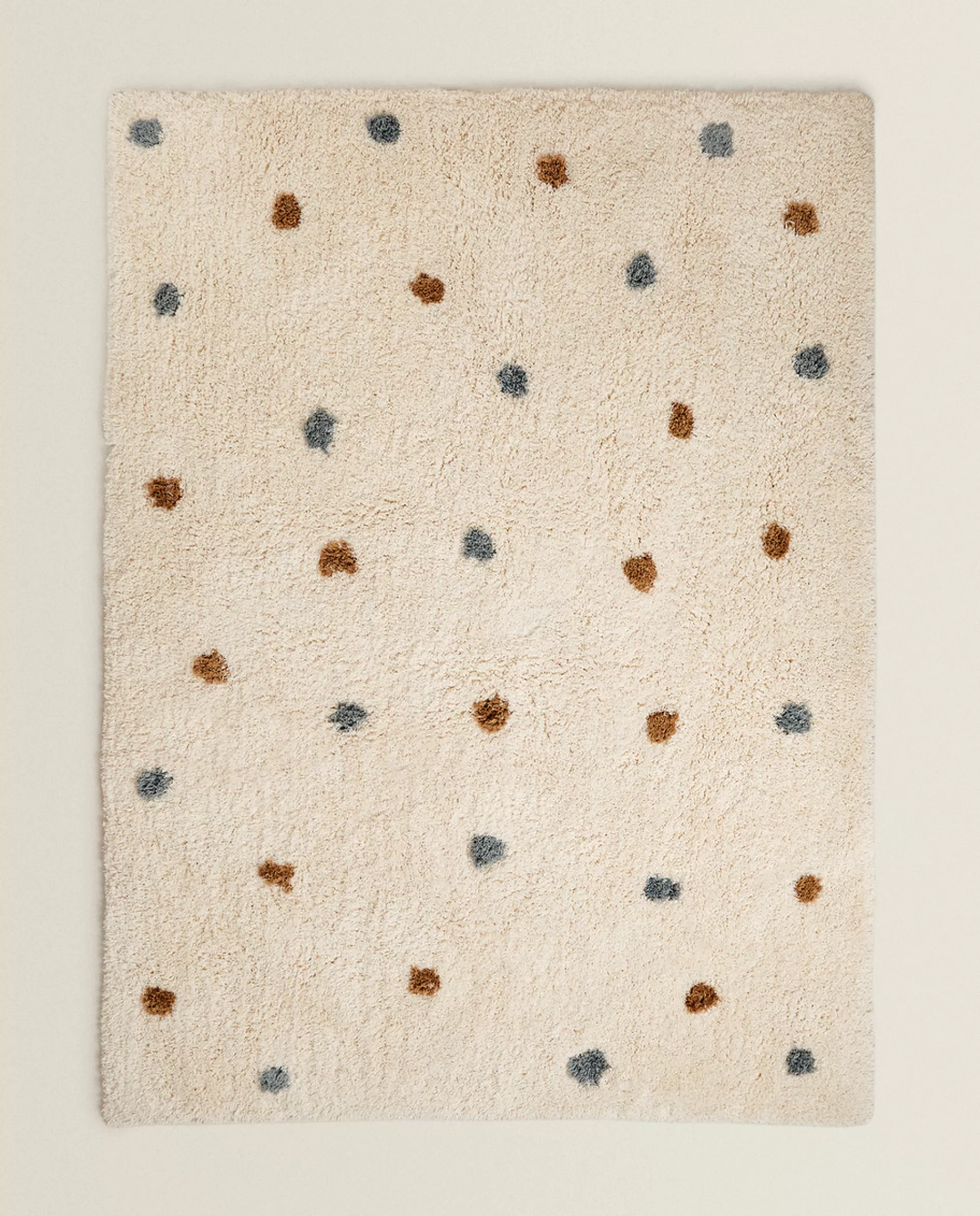 ZARA Home Multicolored Dotted Rug Cream Shop