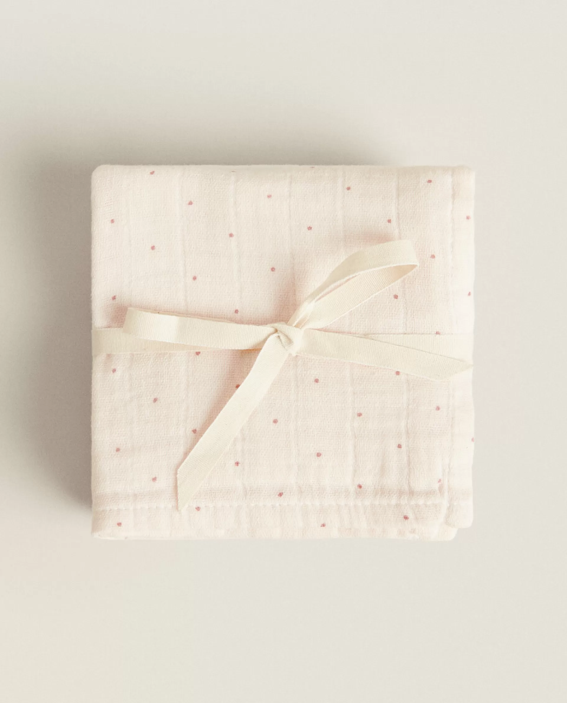 ZARA Home Multicolored Muslin Cloths (Pack Of 3) Pink Flash Sale