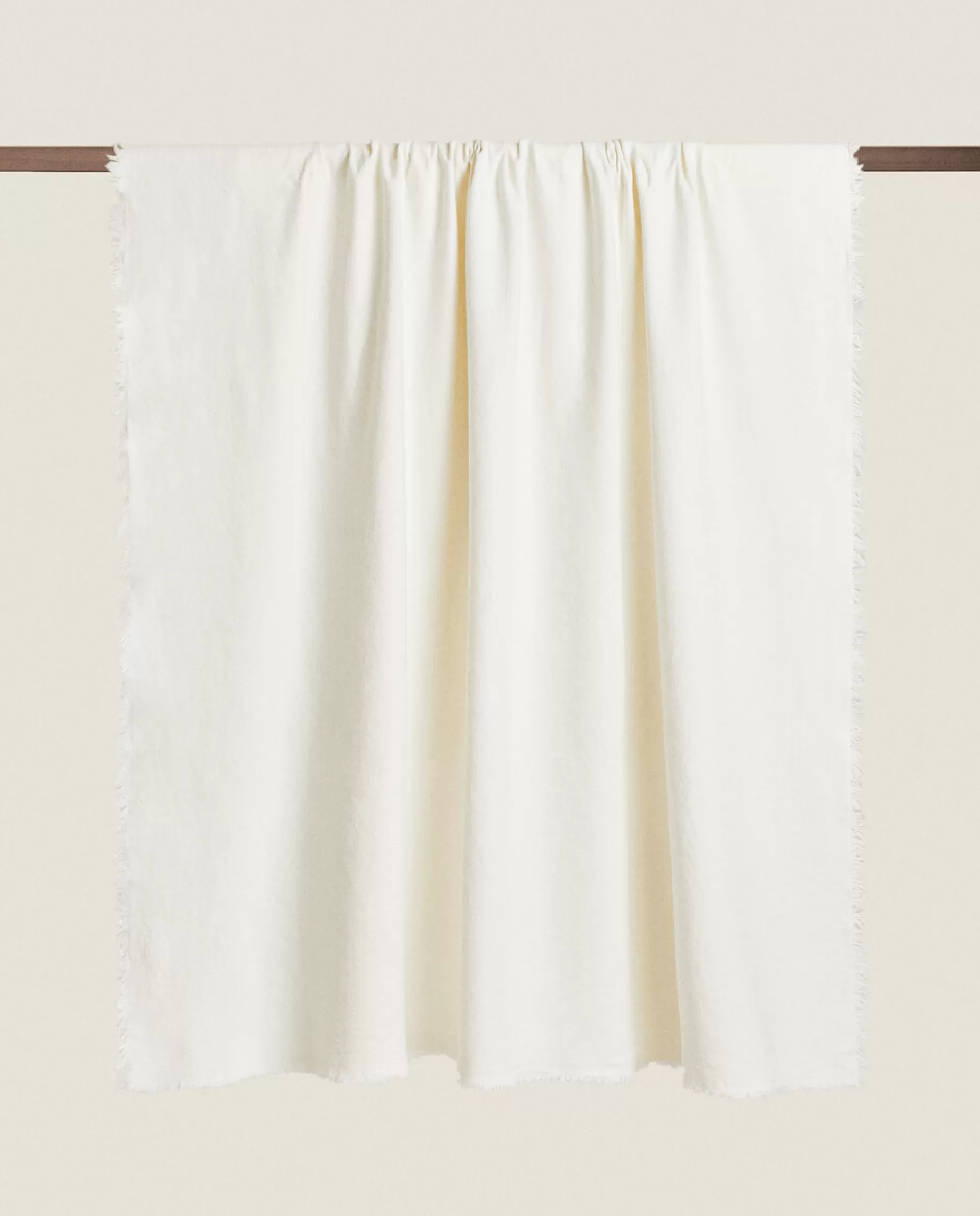 ZARA Home Multipurpose Linen Blanket White Cheap