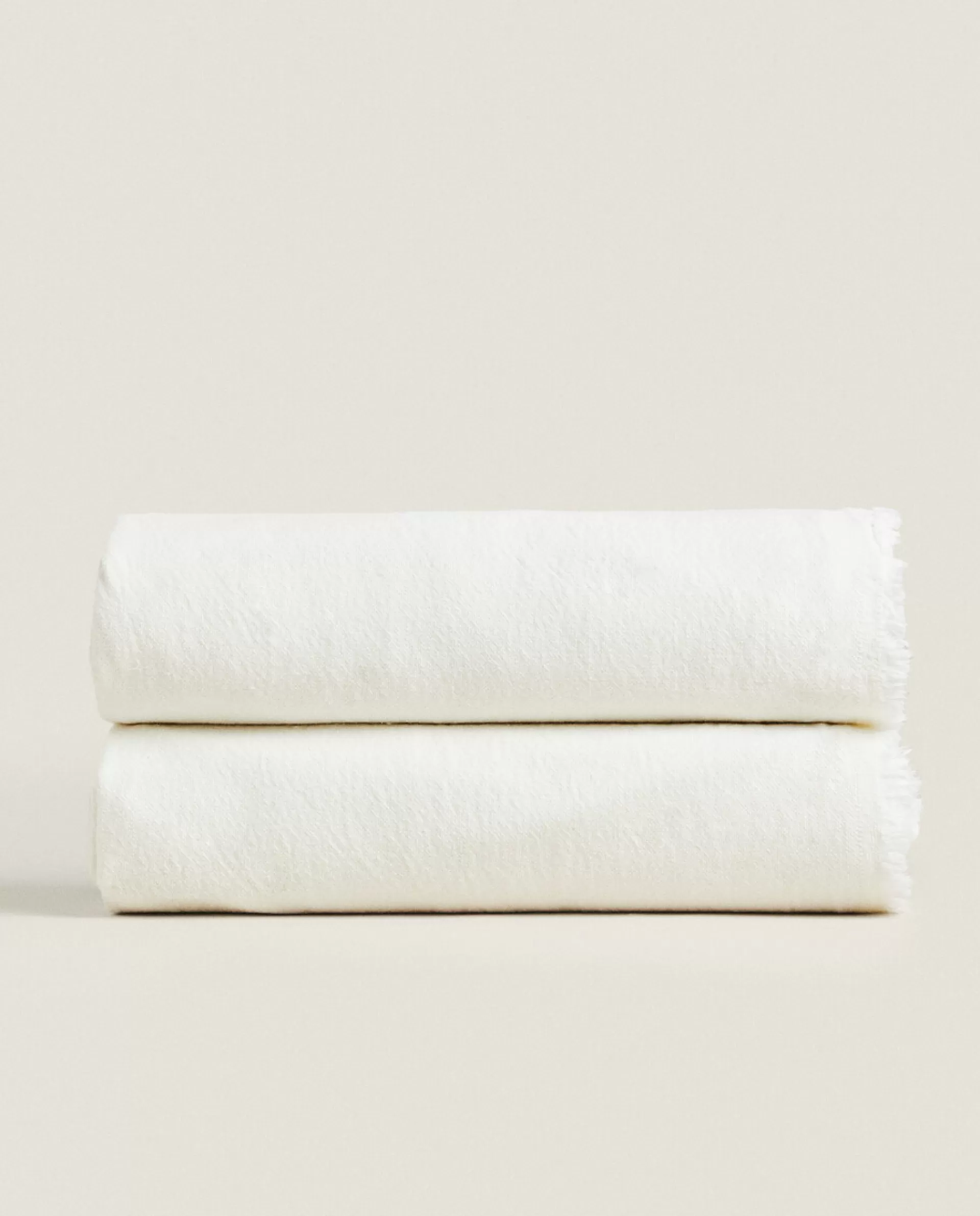 ZARA Home Multipurpose Linen Blanket White Cheap