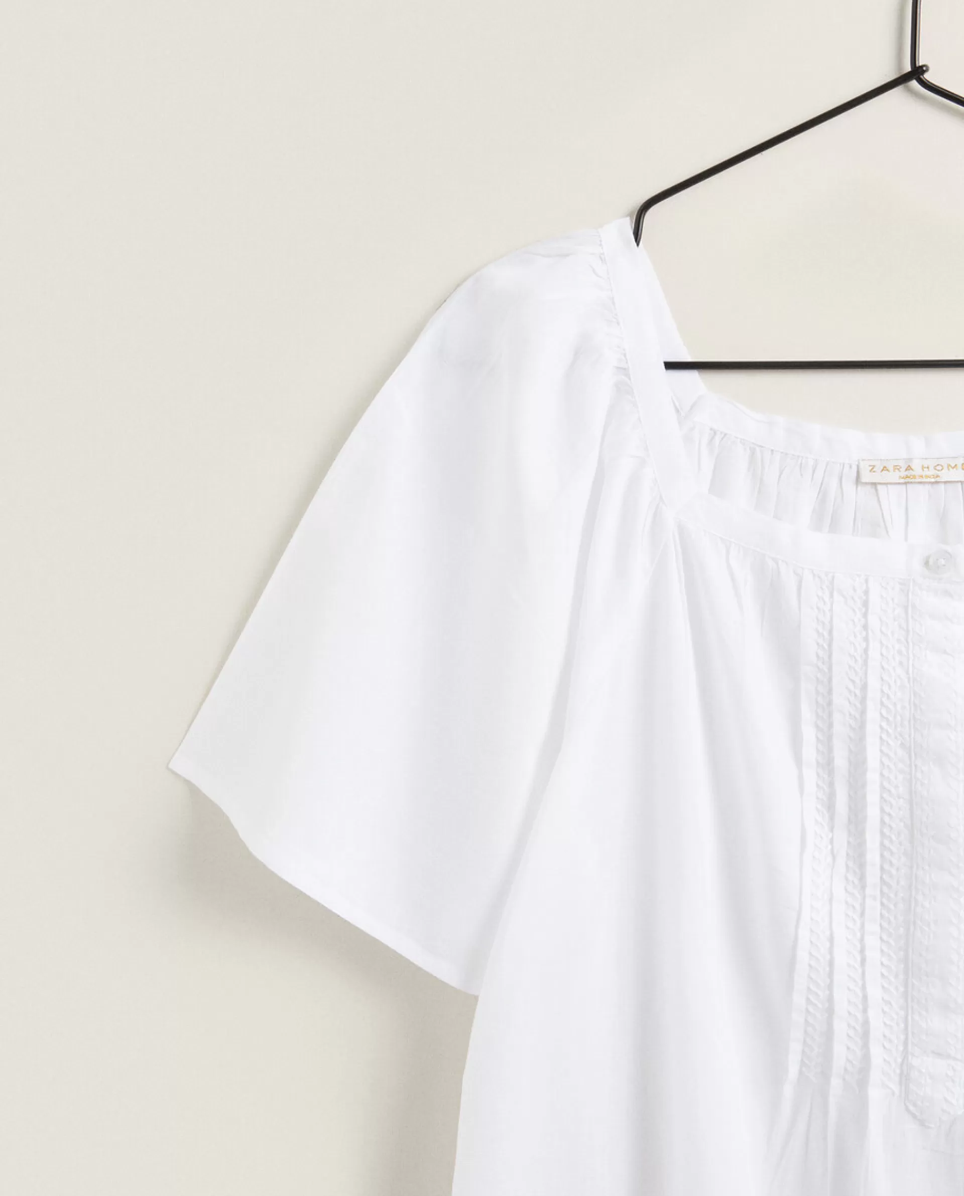 ZARA Home Nightgown With Embroidered Butterflies White Fashion