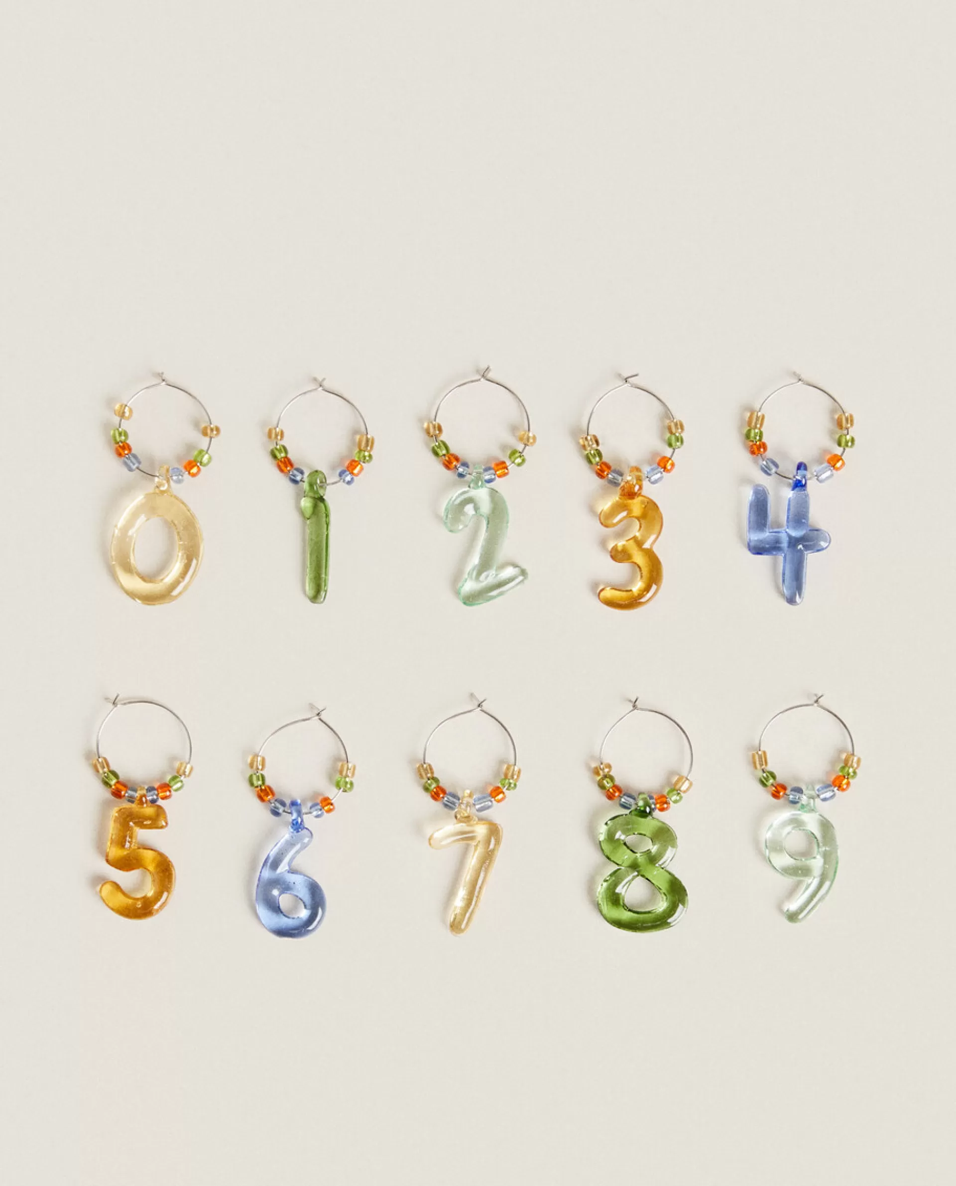 ZARA Home Number Glass Markers Green Store